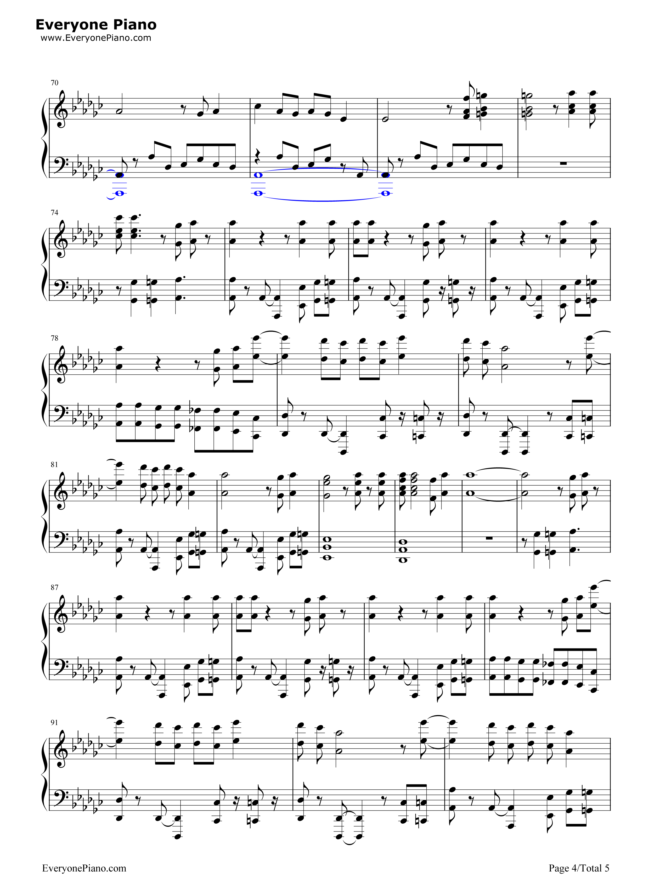 Faith钢琴谱_Stevie_Wonder_ft._Ariana_Grande