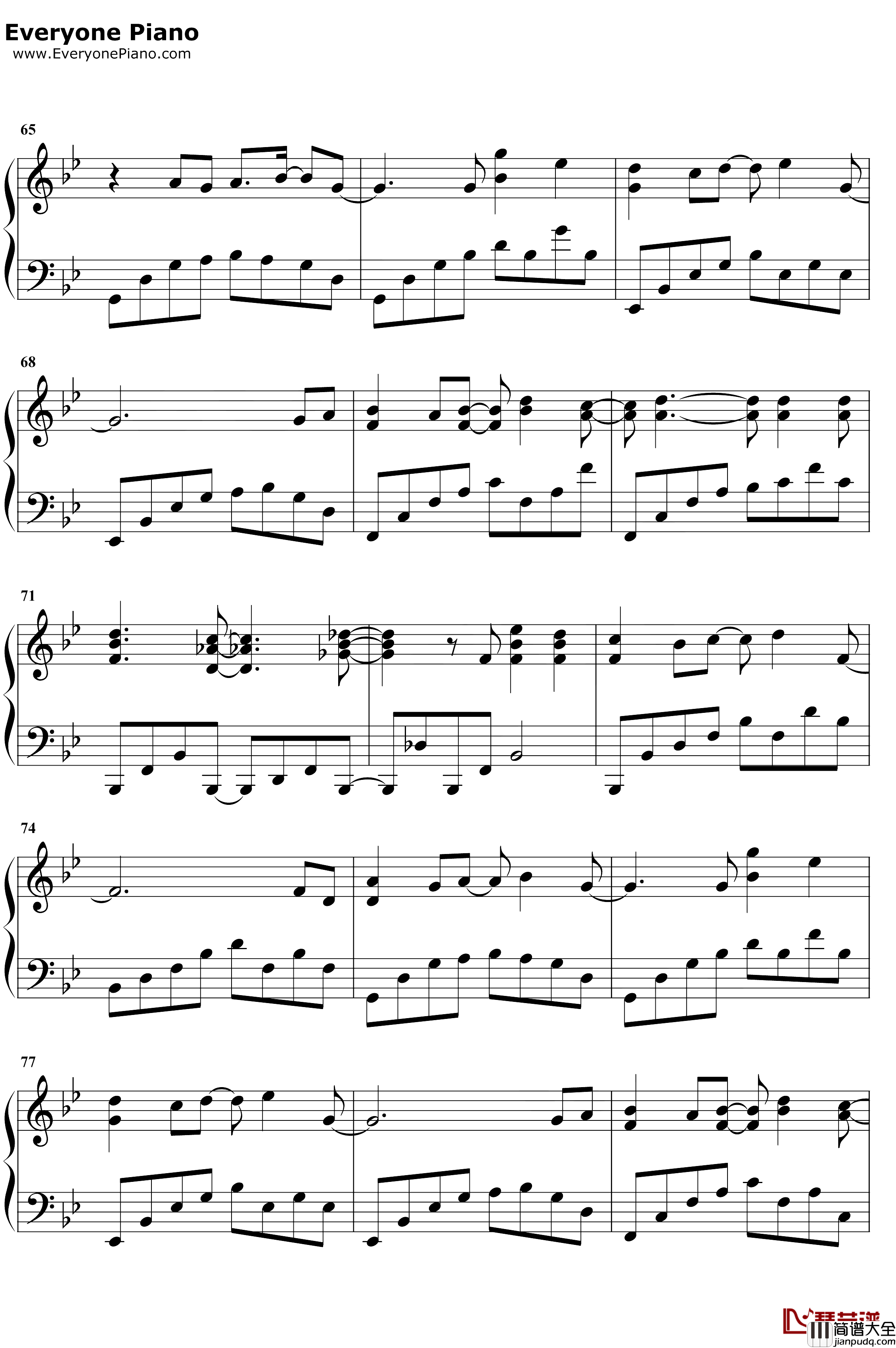 几个你钢琴谱_薛之谦_胜女的代价插曲