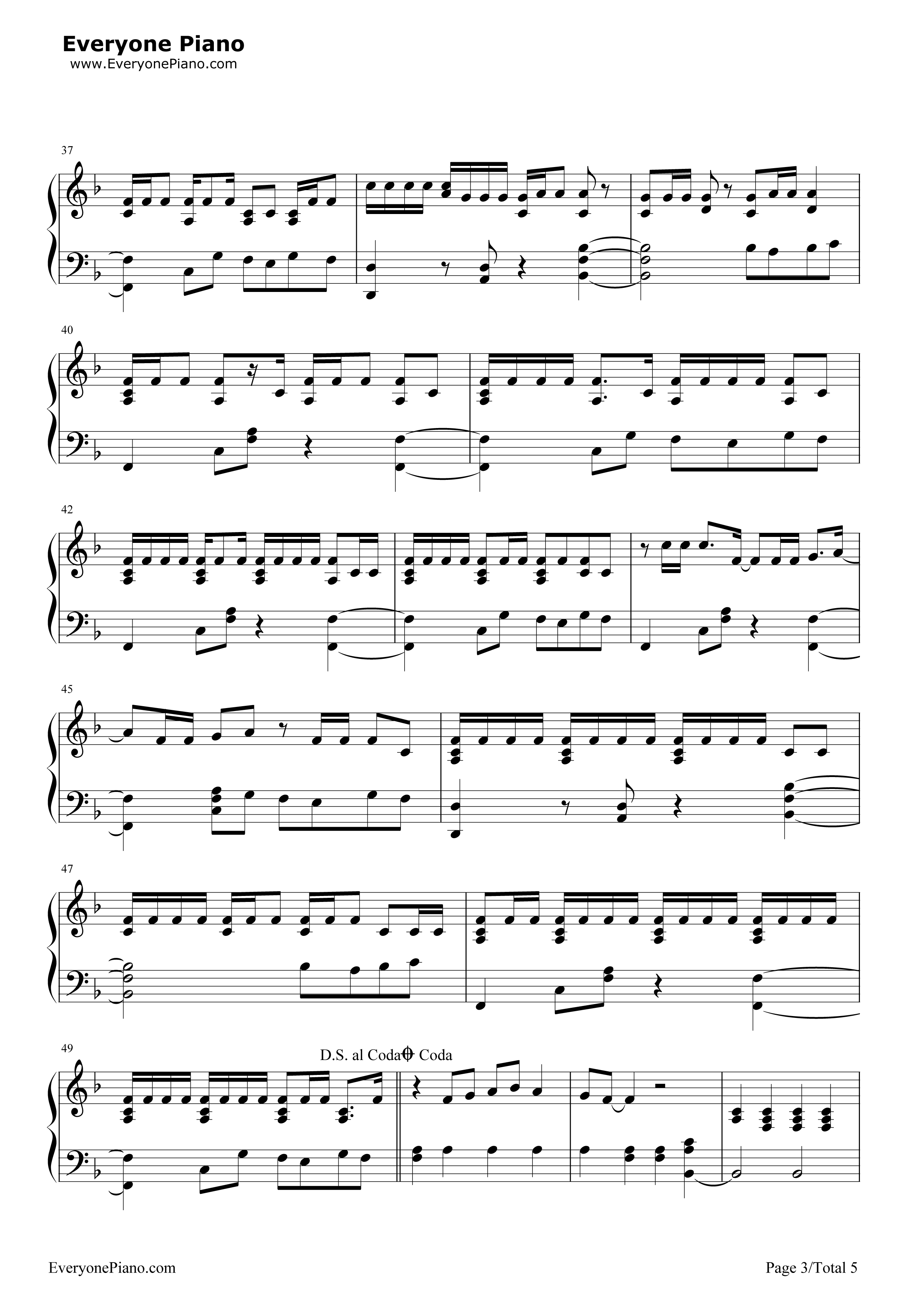 U.N.I.钢琴谱_Ed_Sheeran