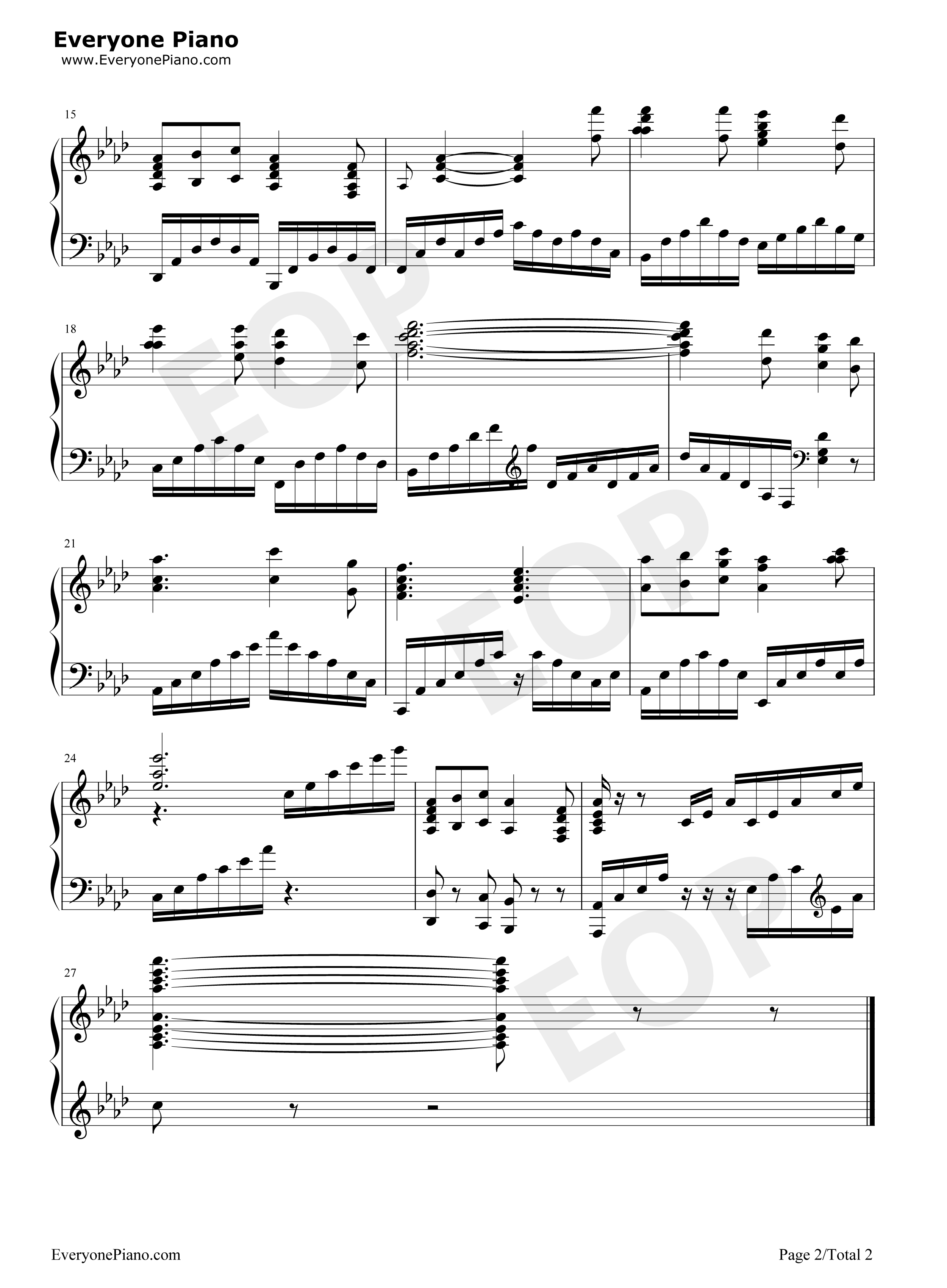 O_Mio_Babbino_Caro钢琴谱_Giacomo_Puccini