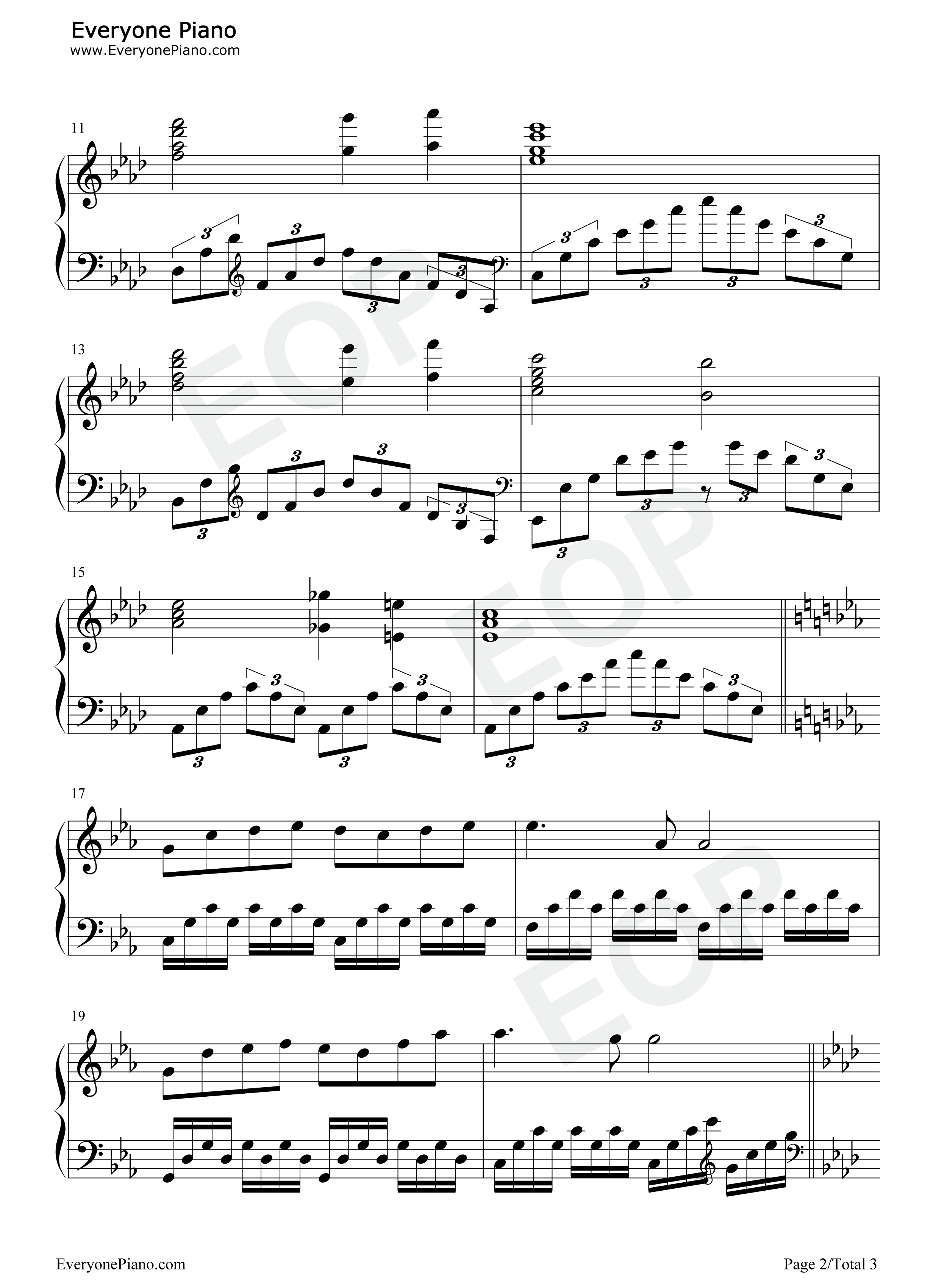 _叶塞尼亚_主题曲（Yesenia）钢琴谱_未知