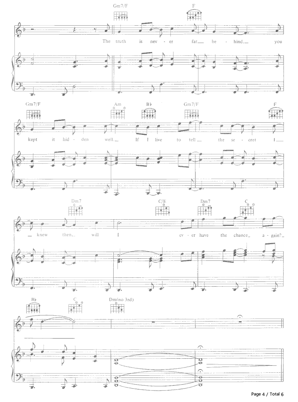 Live_to_Tell钢琴谱_Madonna