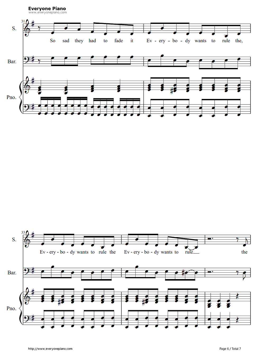 Everybody_Wants_to_Rule_the_World钢琴谱_Tears_for_Fears