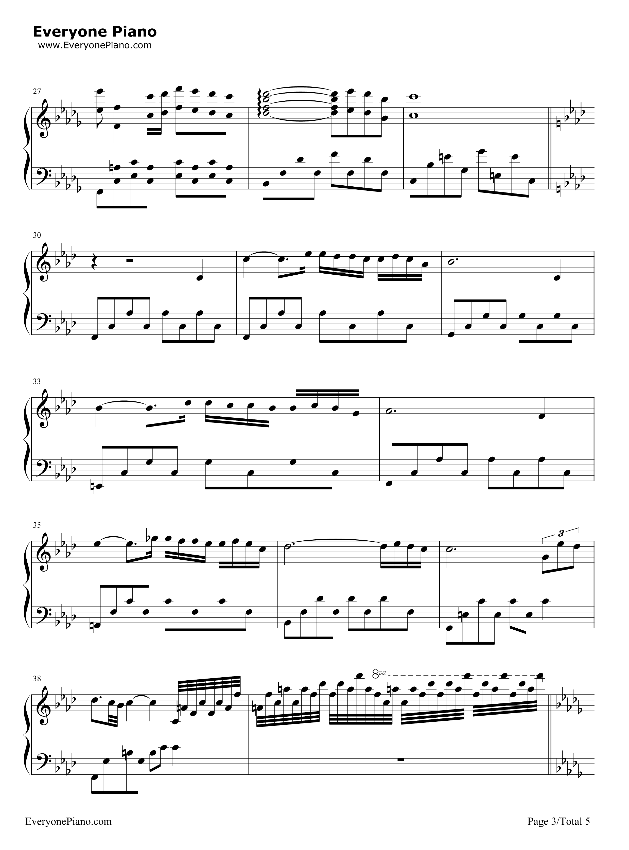 秋日私语钢琴谱_理查德·克莱德曼__Richard_Clayderman