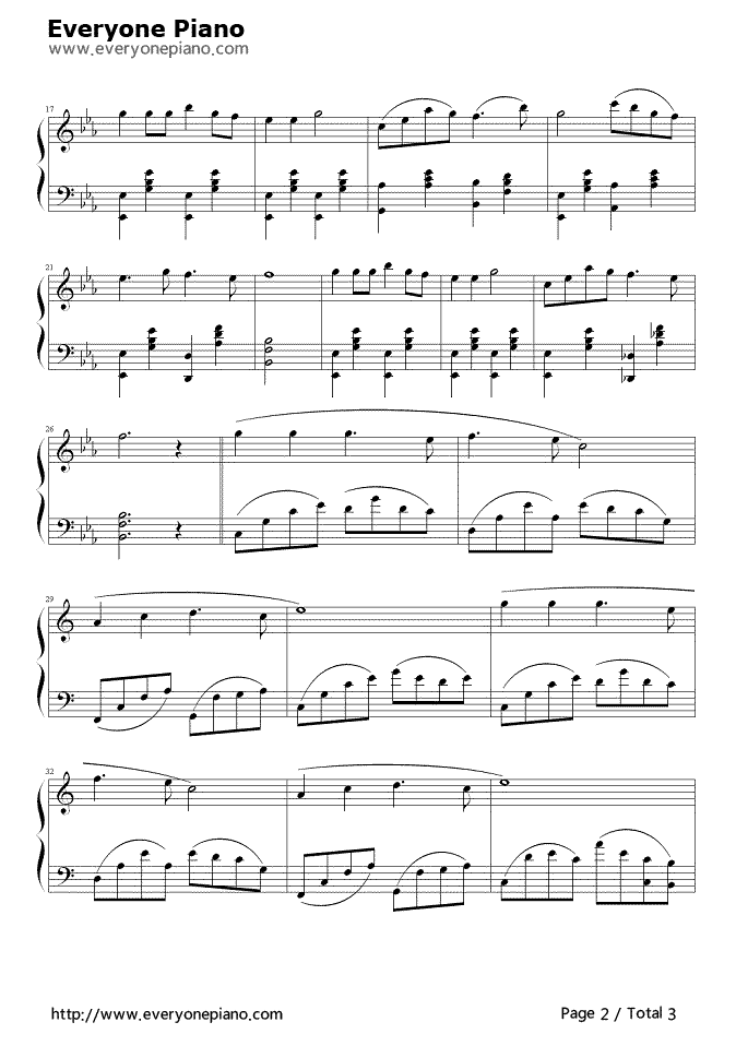 春野钢琴谱_班得瑞__Bandari