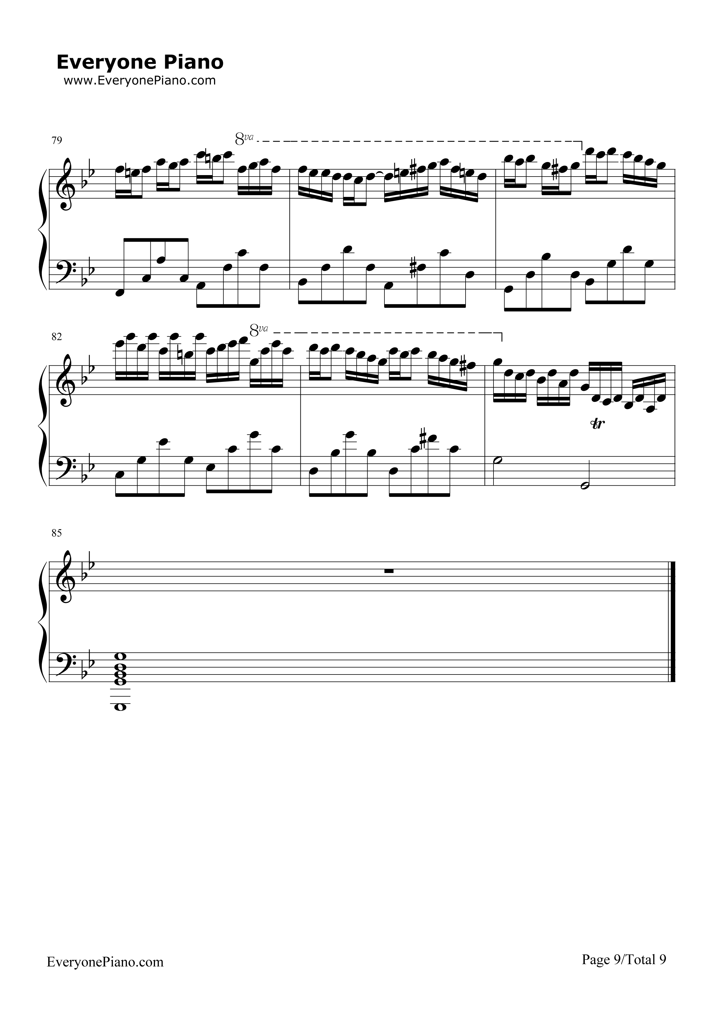 星空钢琴谱_理查德·克莱德曼_Richard_Clayderman