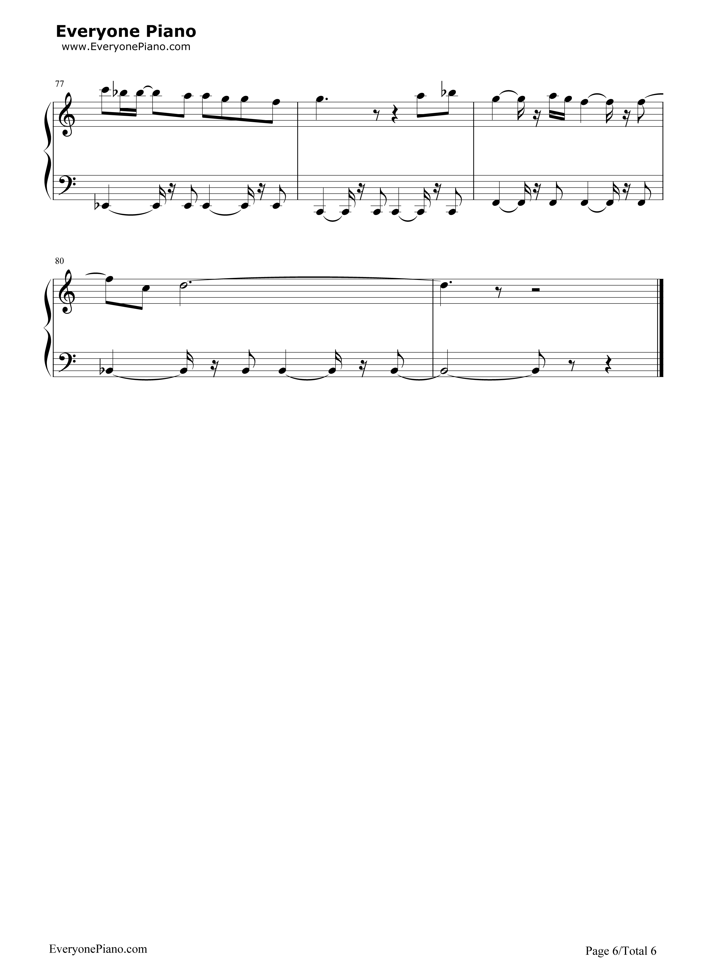 You're_My_Everything钢琴谱_Santa_Esmeralda