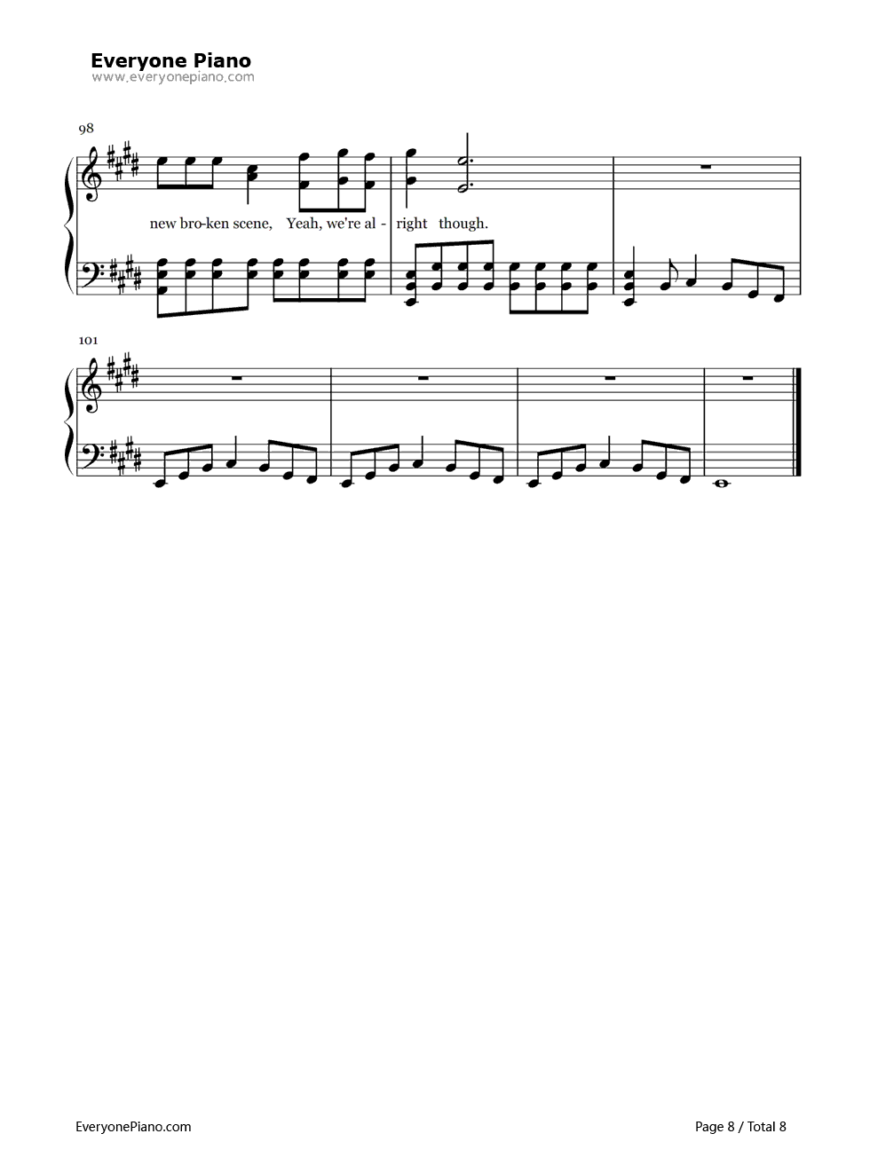 She's_Kinda_Hot钢琴谱_5_Seconds_of_Summer