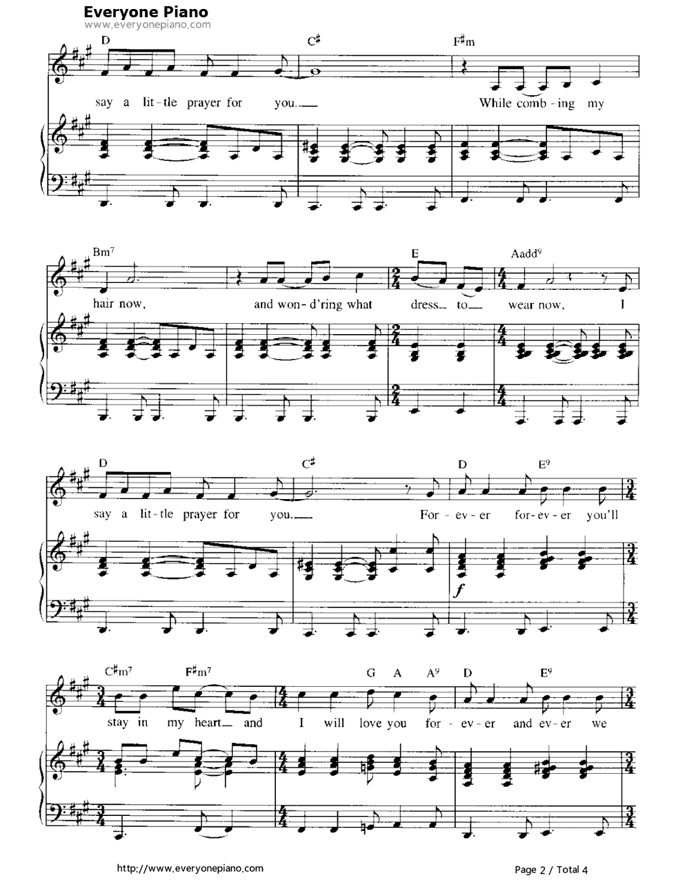 I_Say_a_Little_Prayer钢琴谱_Aretha_Franklin
