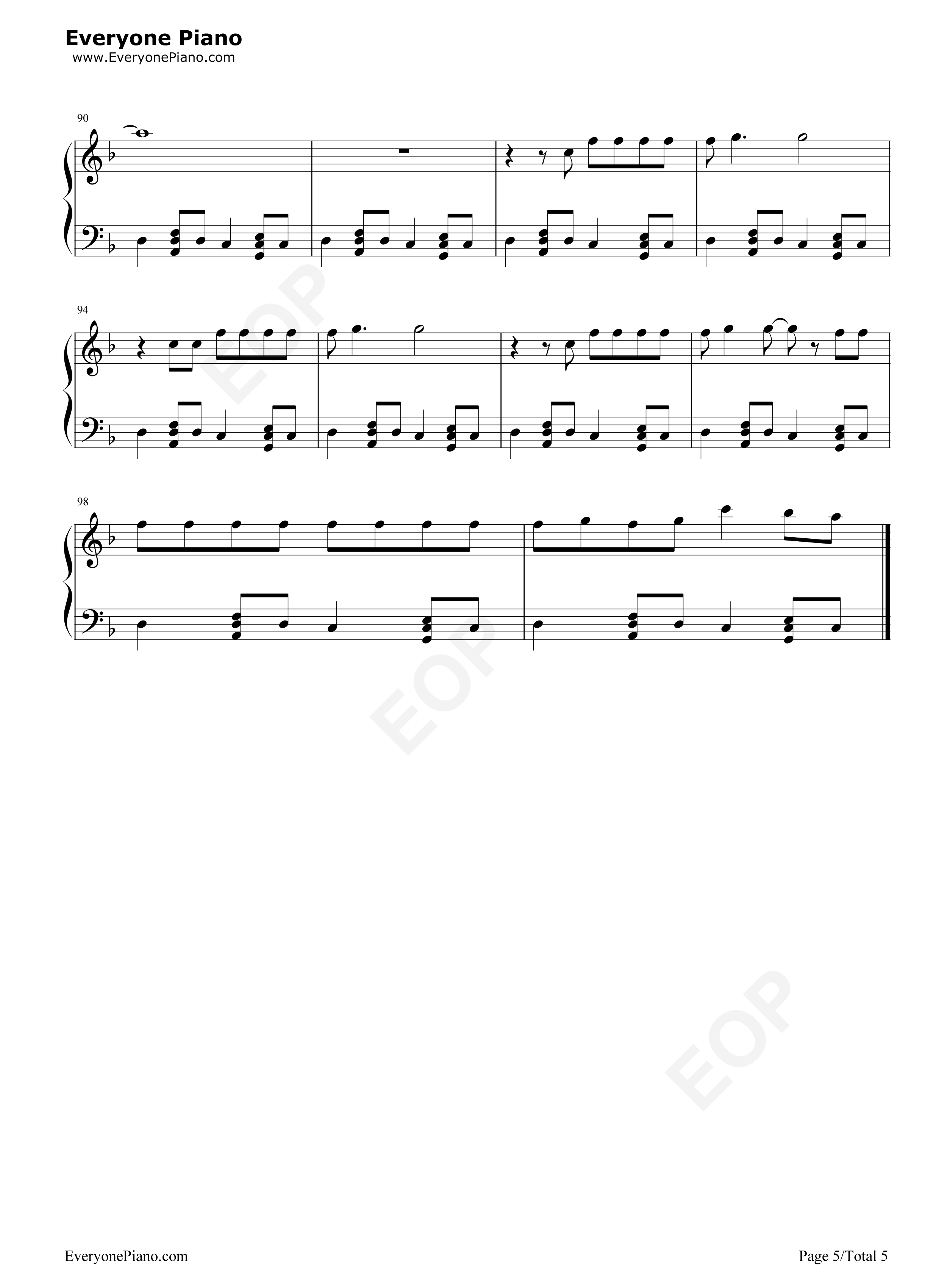 Somebody_That_I_Used_to_Know钢琴谱_Gotye_&_Kimbra