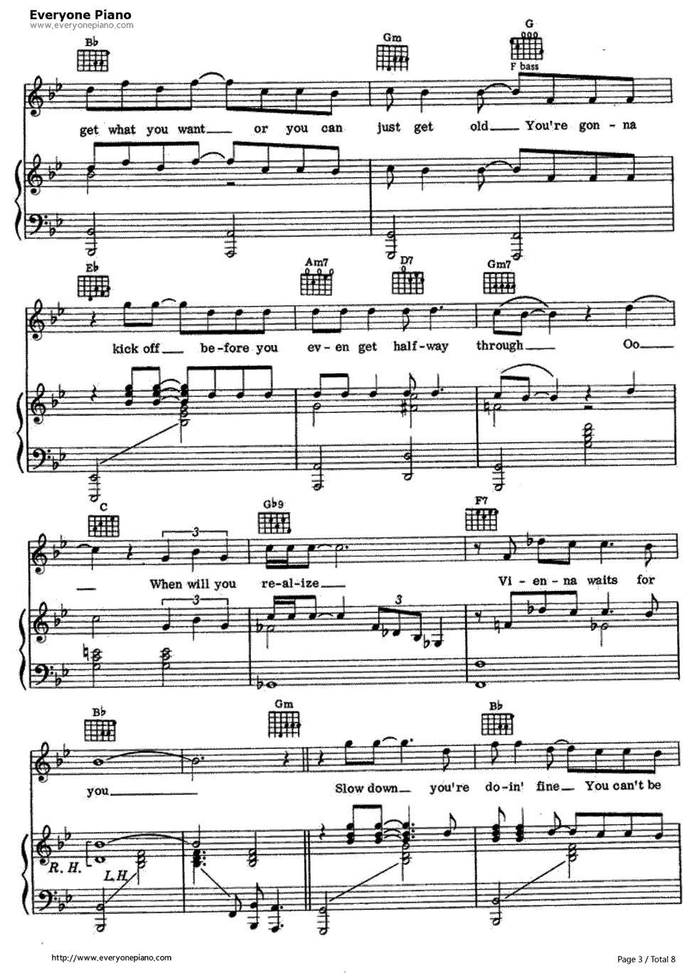 Vienna钢琴谱_Billy_Joel__　比利·乔尔