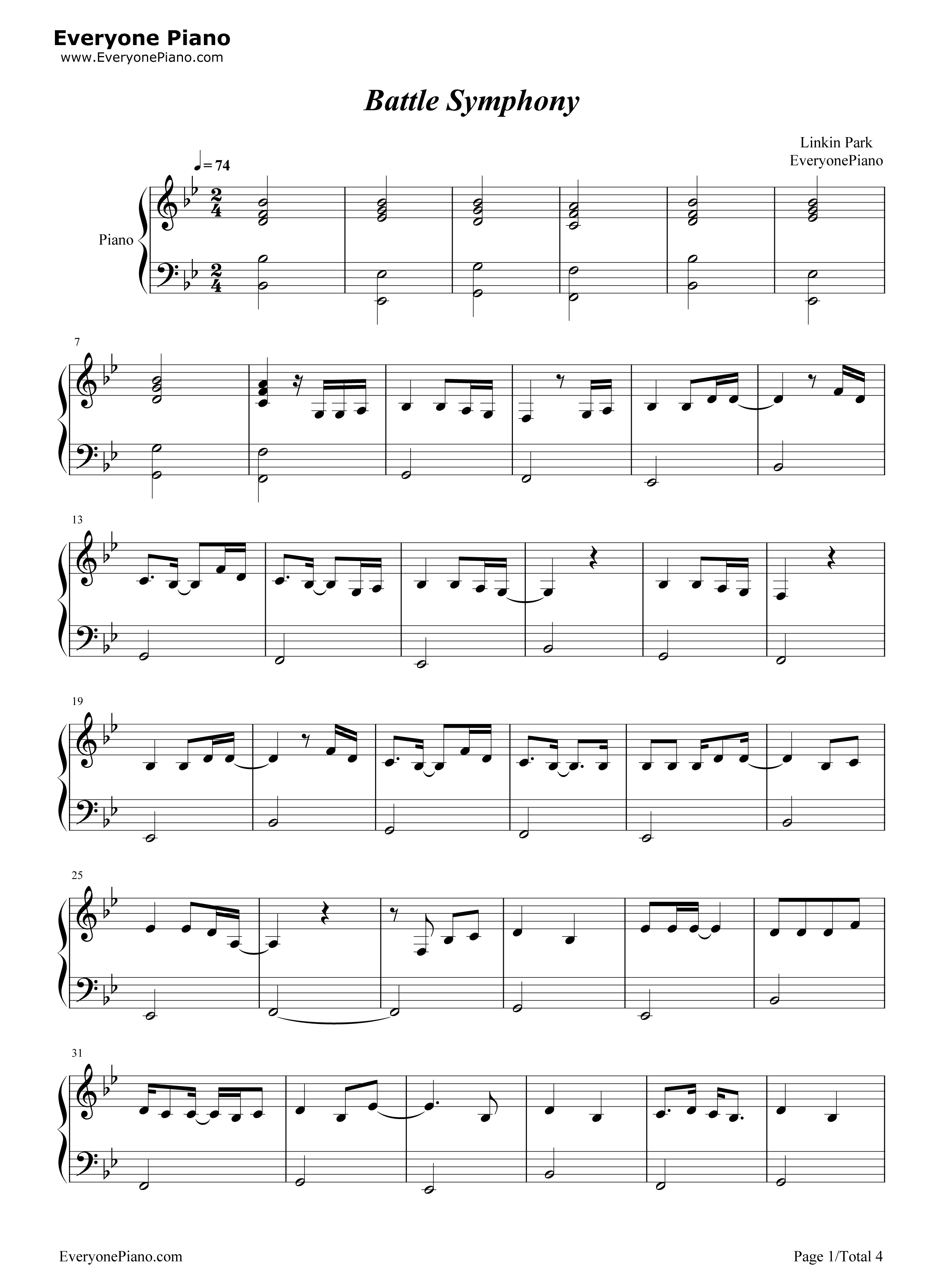 Battle_Symphony钢琴谱_Linkin_Park
