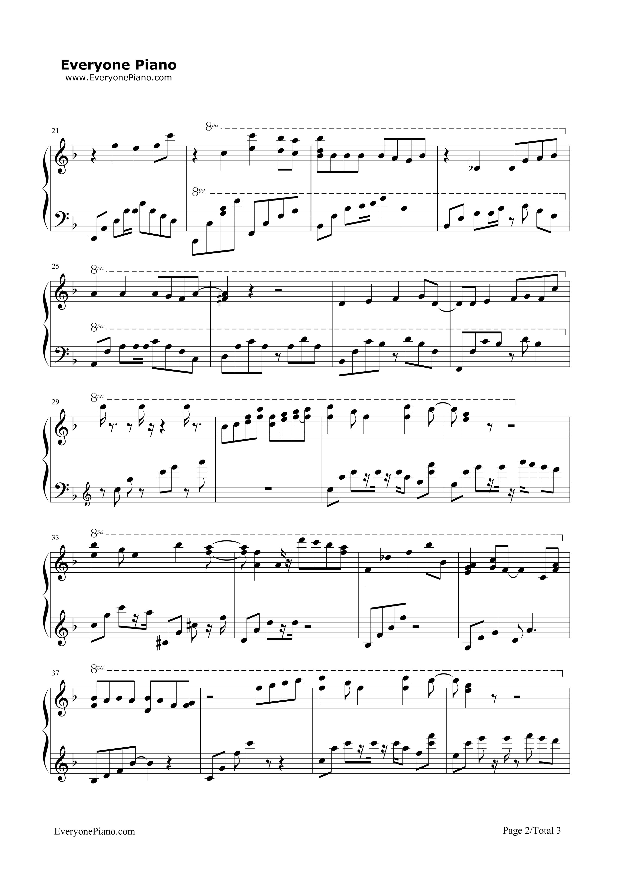 龙猫主题曲钢琴谱_久石让_宫崎骏