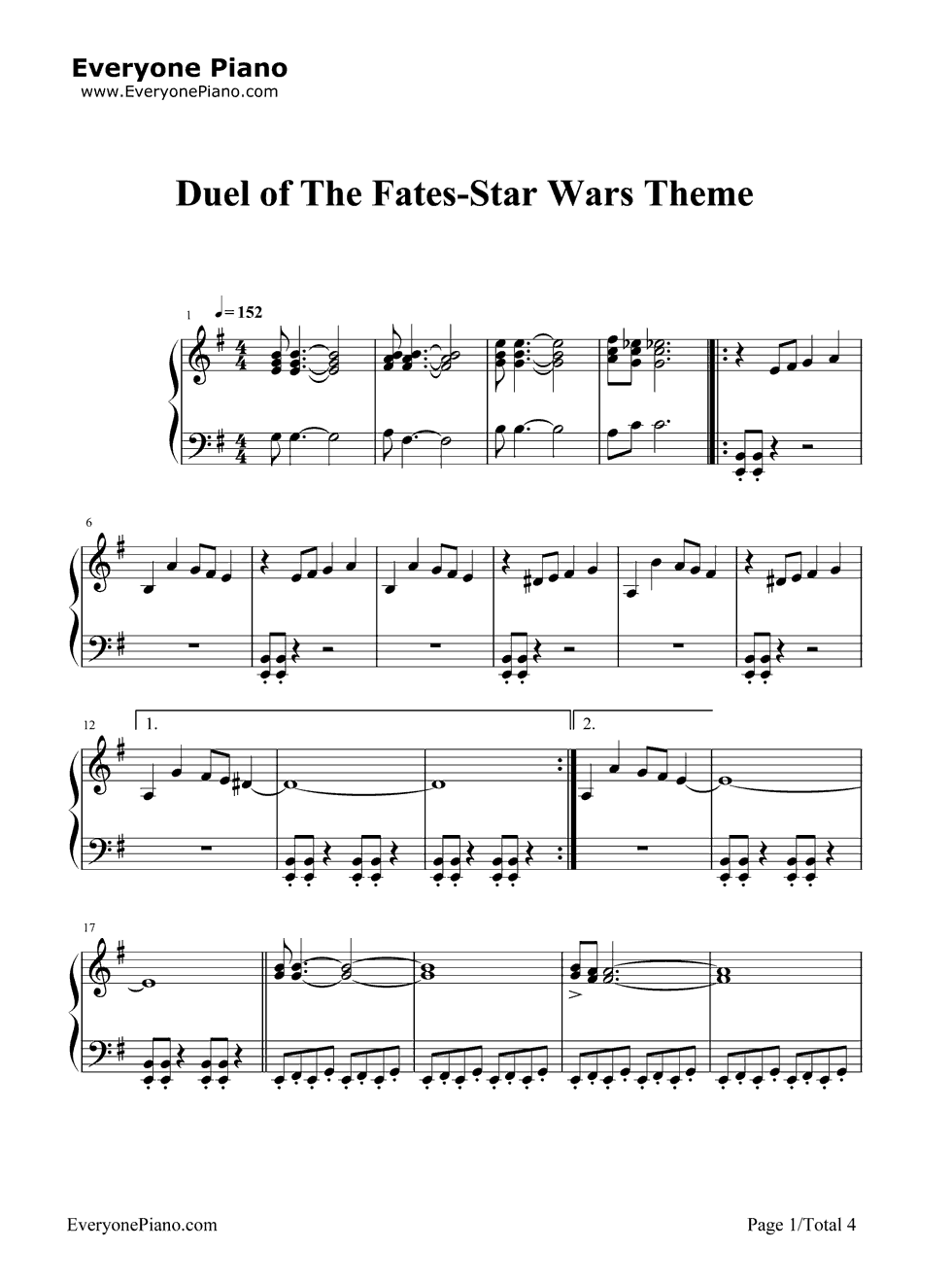 Duel_of_The_Fates钢琴谱_John_Williams