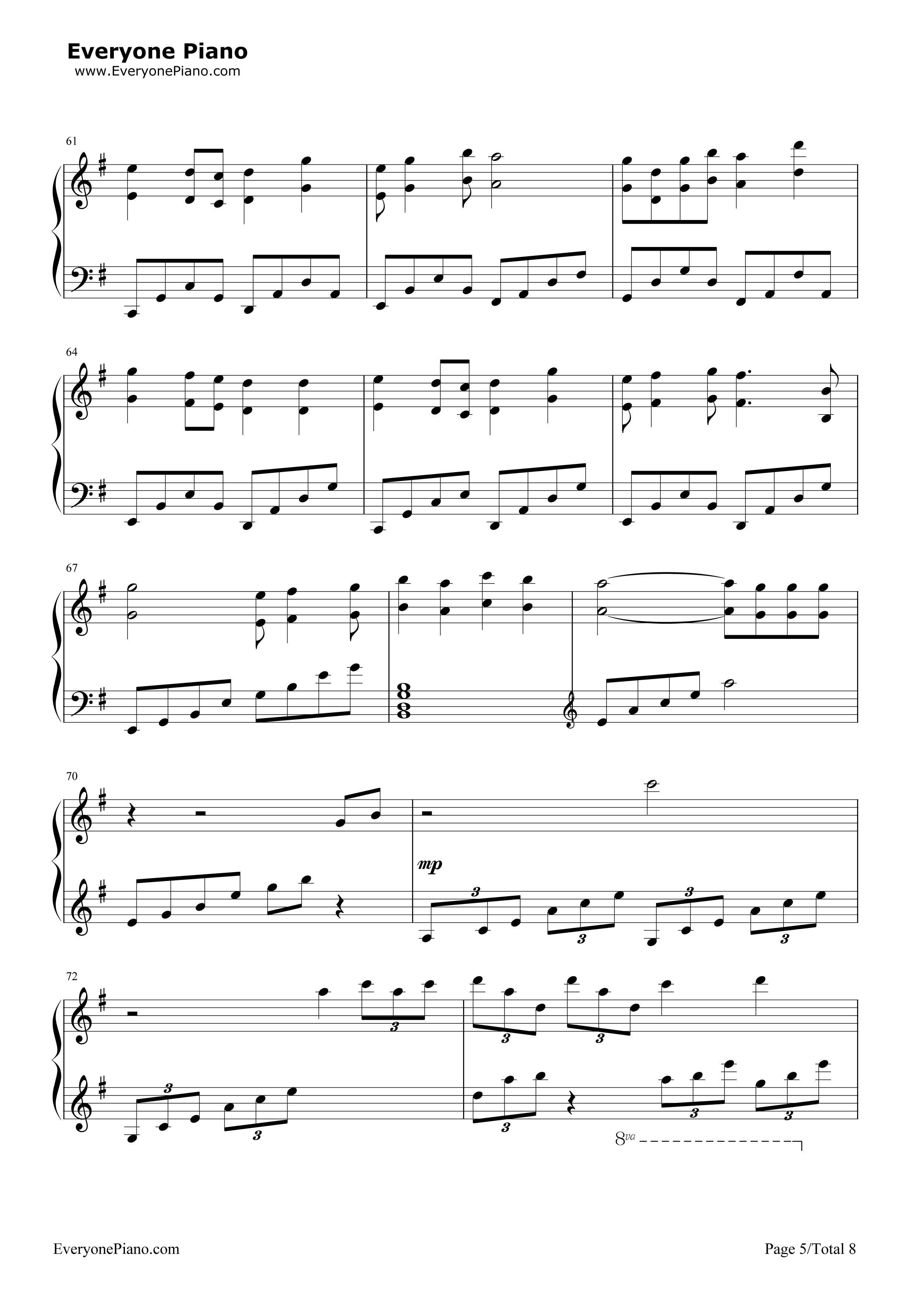 负けないで钢琴谱_ZARD