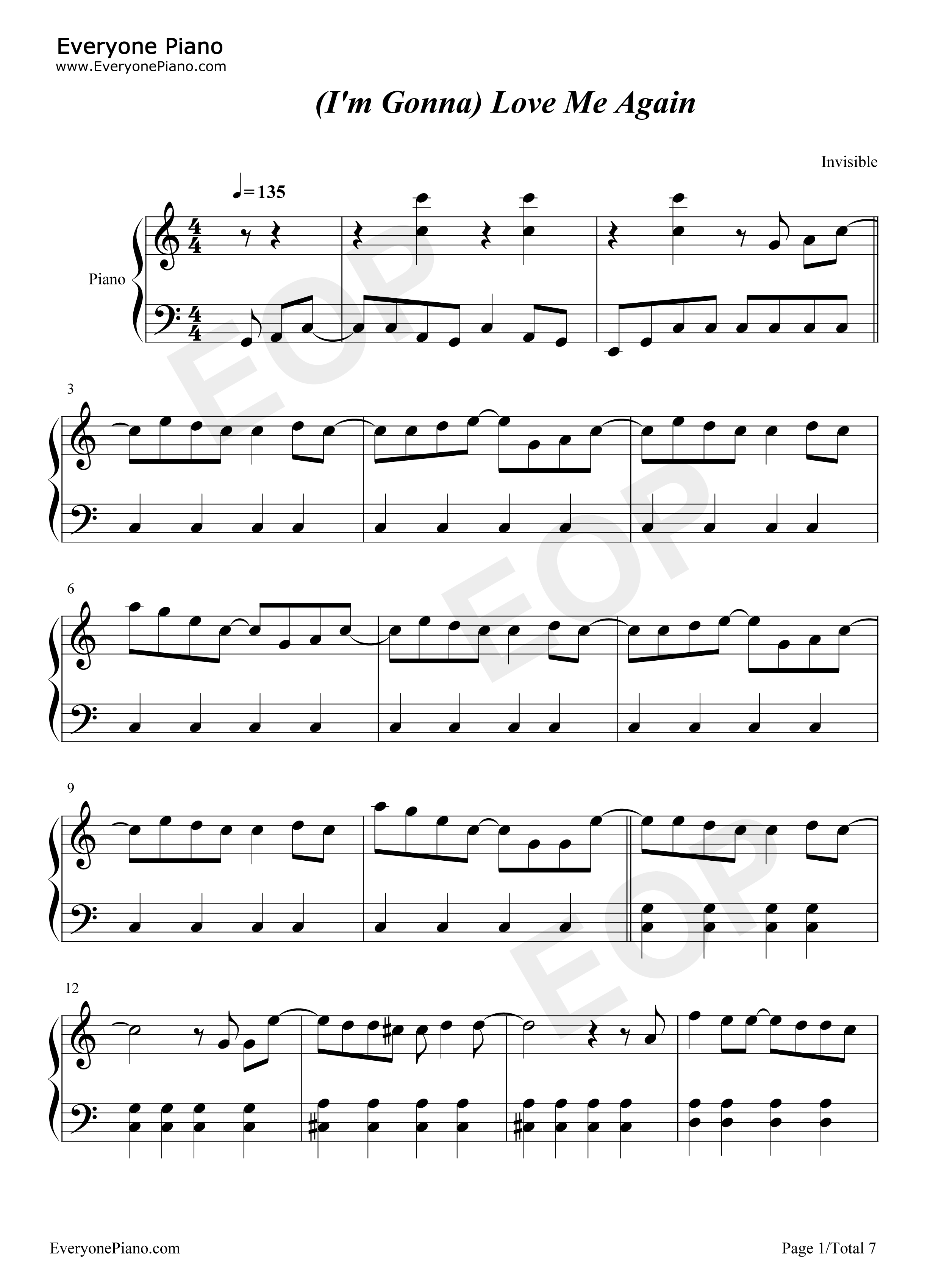 Im_Gonna_Love_Me_Again钢琴谱_Elton_John_Taron_Egerton