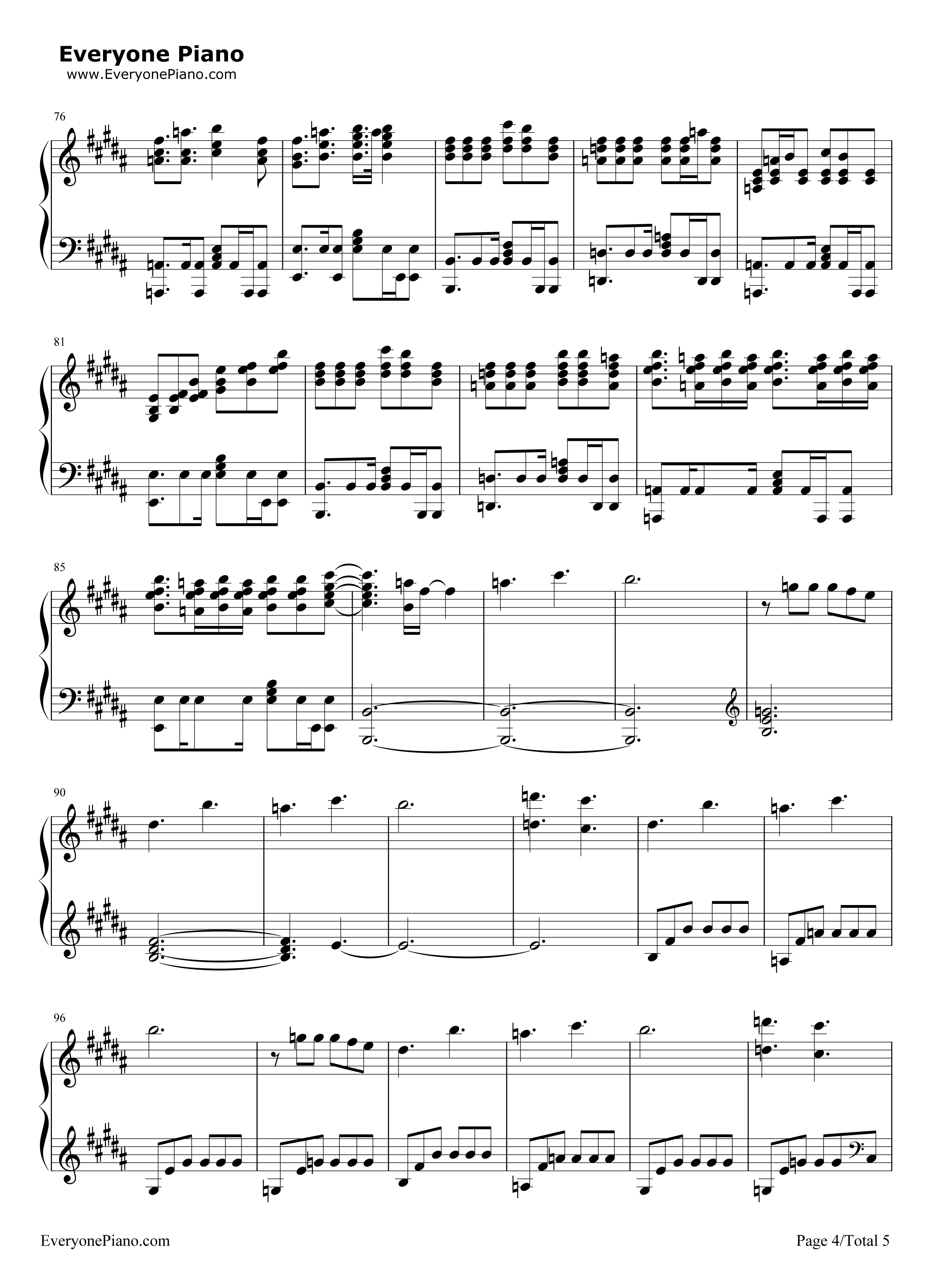 Let_Me_Go钢琴谱_Avril_Lavigne