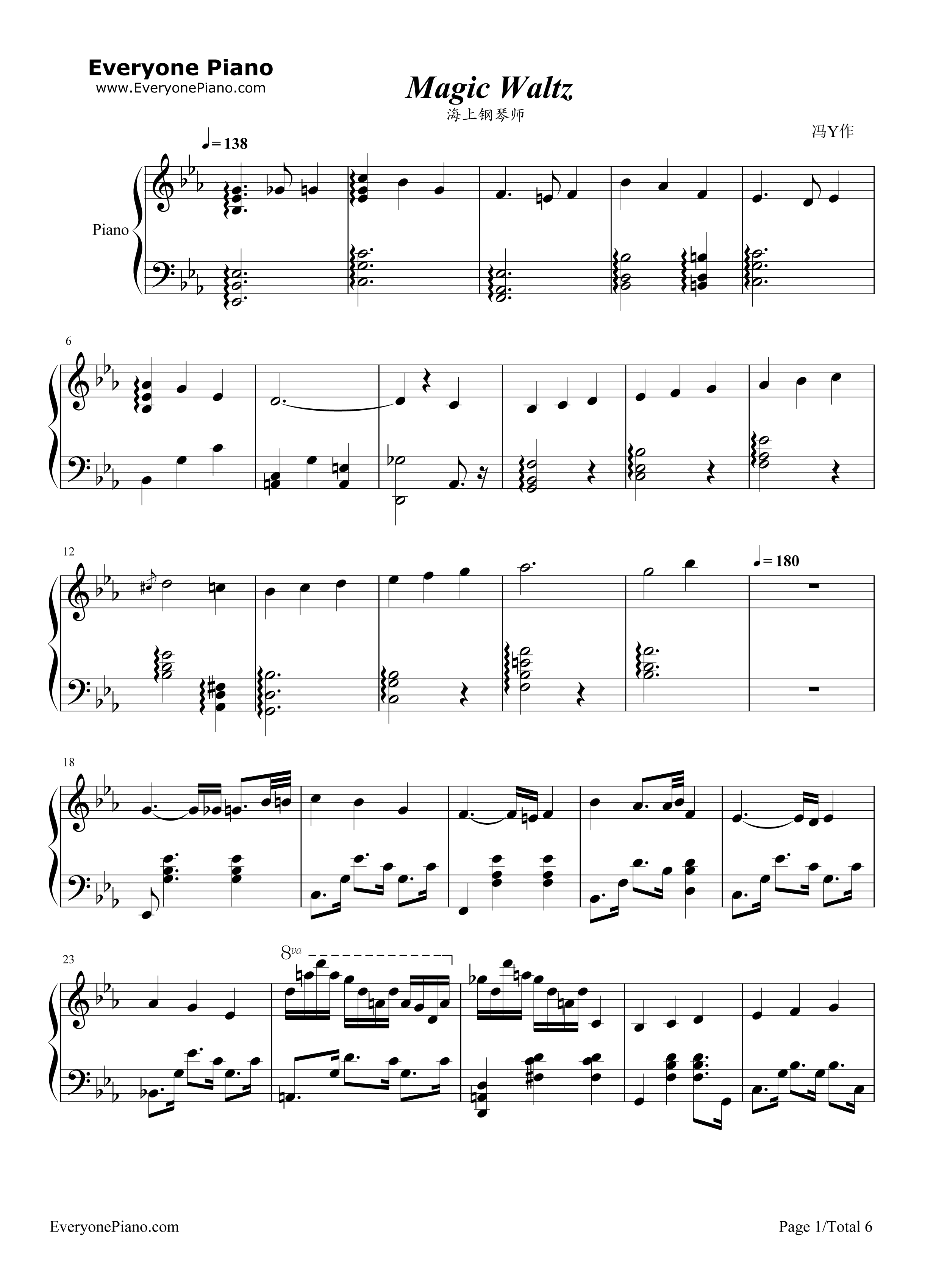 Magic_Waltz钢琴谱_Amedeo_Tommasi
