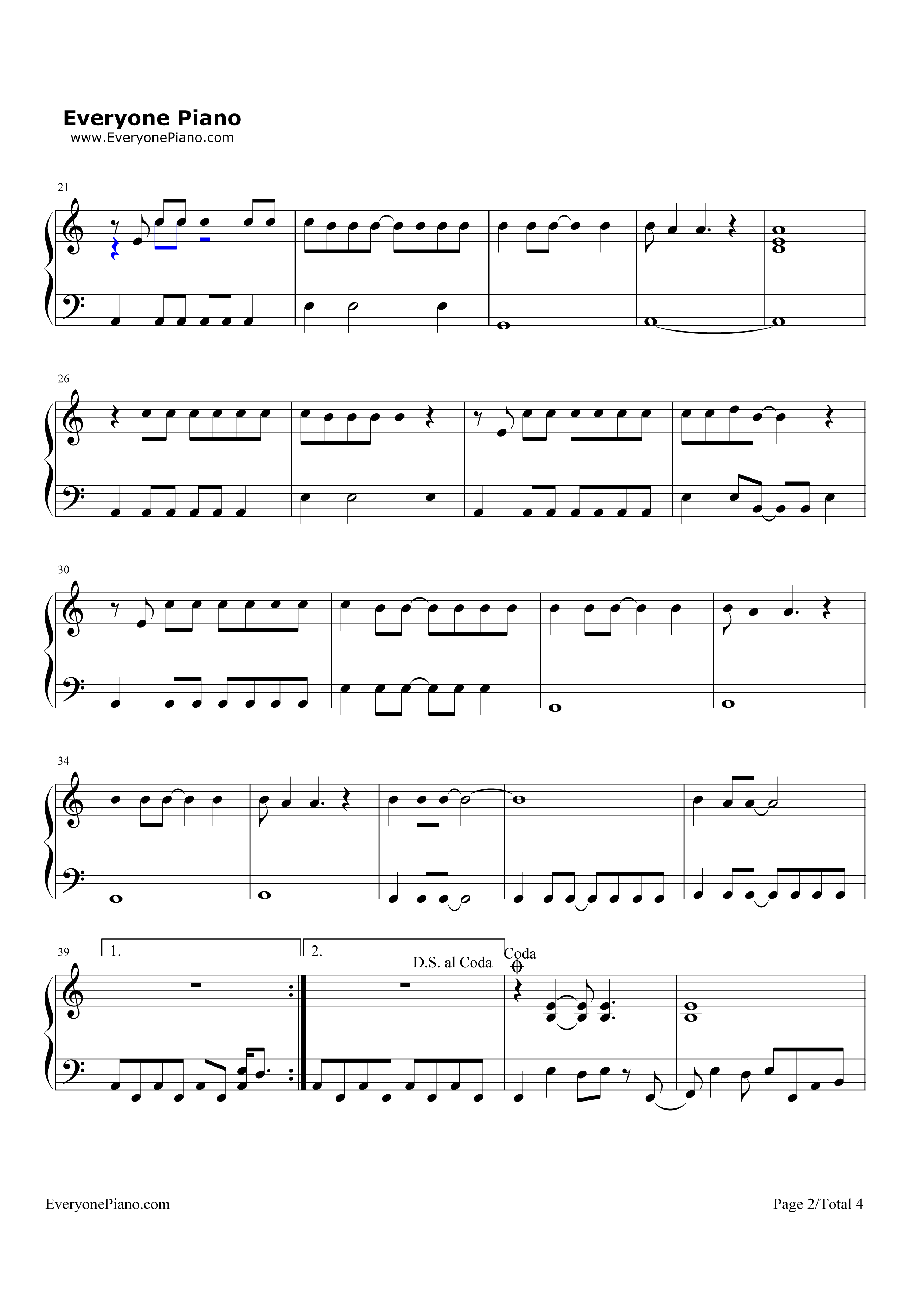 Otherside钢琴谱_Red_Hot_Chili_Peppers