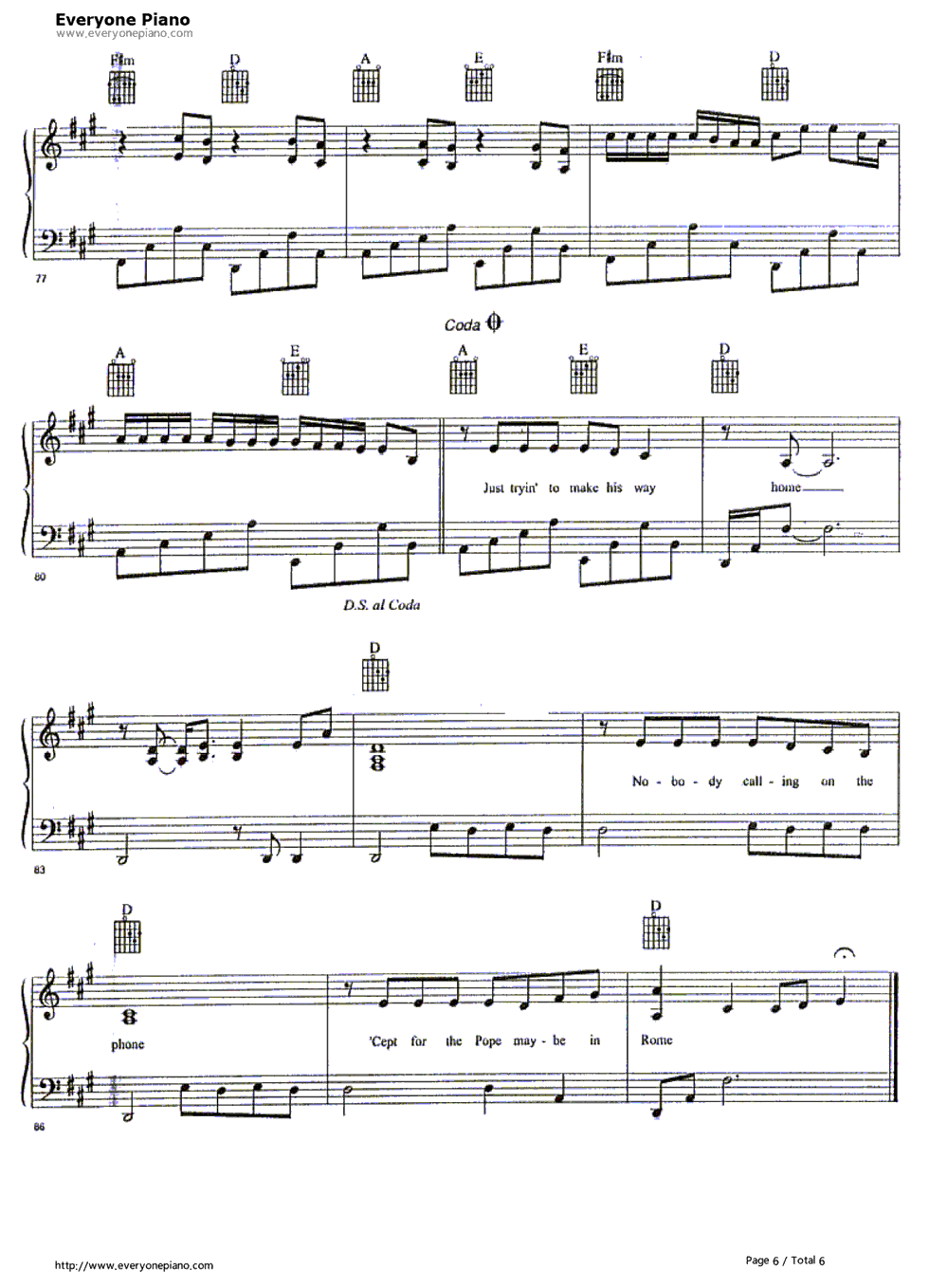 One_of_Us钢琴谱_Joan_Osborne