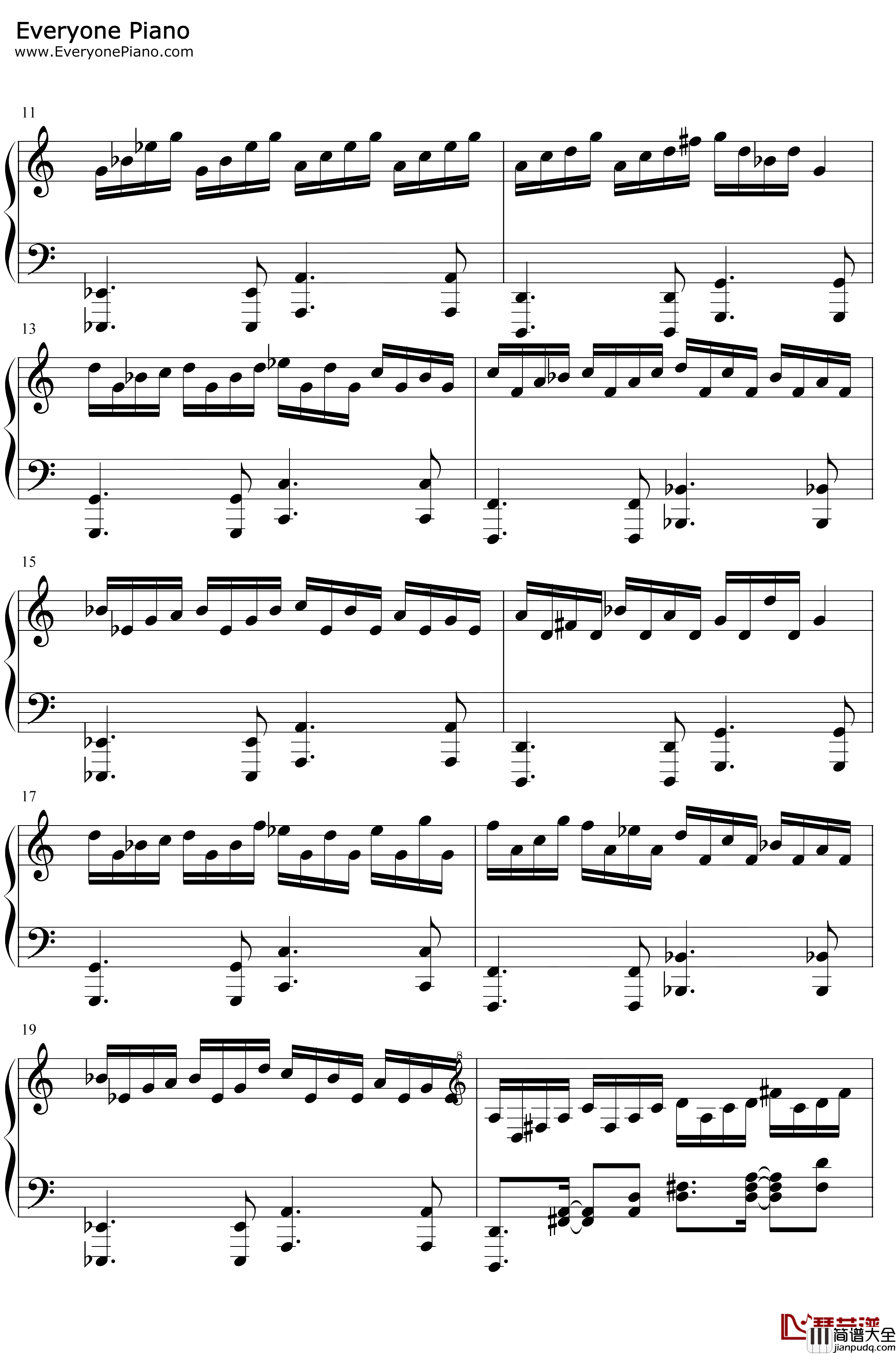 帕萨卡利亚克罗地亚变奏钢琴谱_Handel_Mrvica_帕萨卡利亚克罗地亚变奏