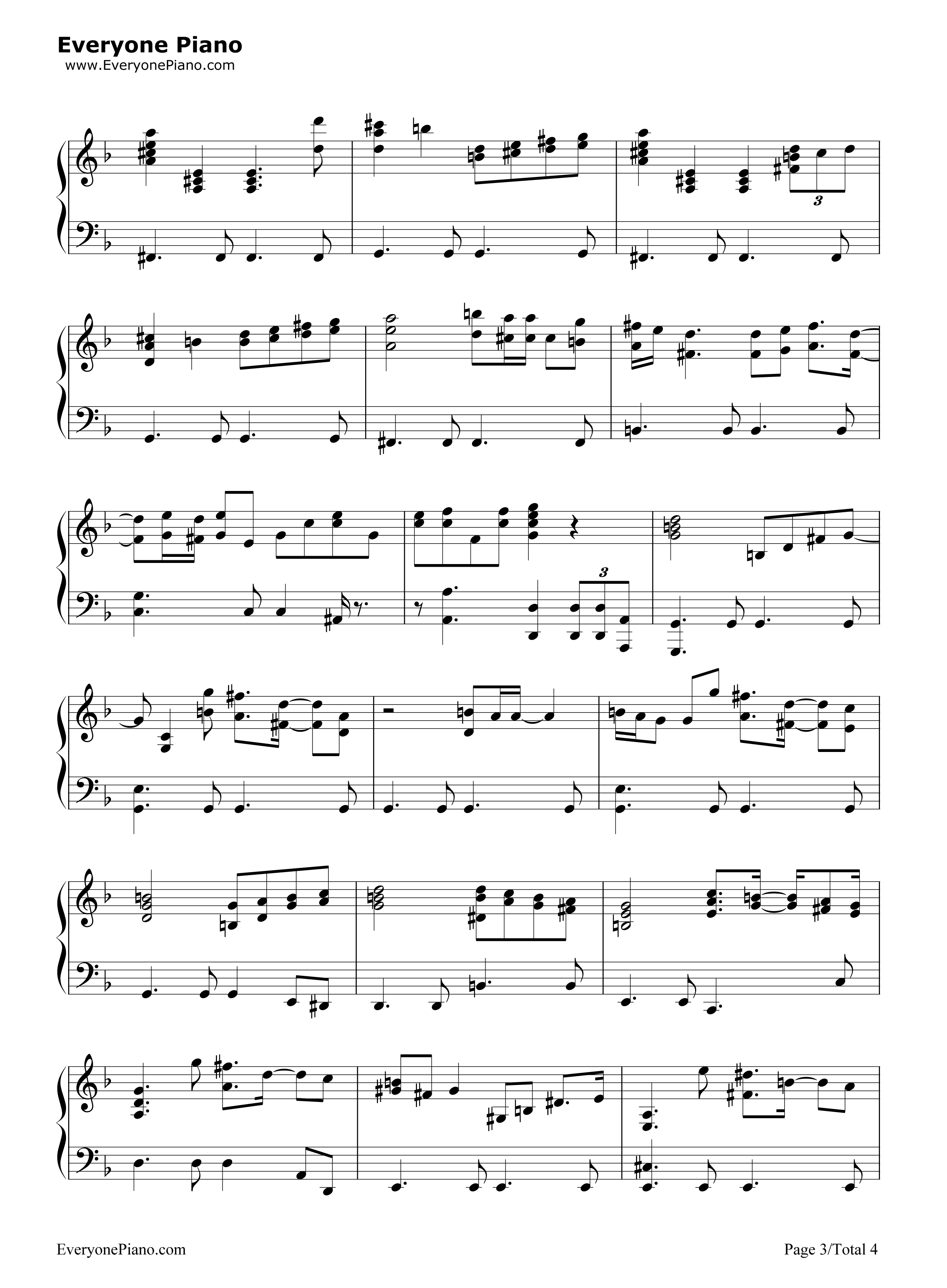 Beauty_and_the_Beast钢琴谱_Celine_Dion_Peabo_Bryson