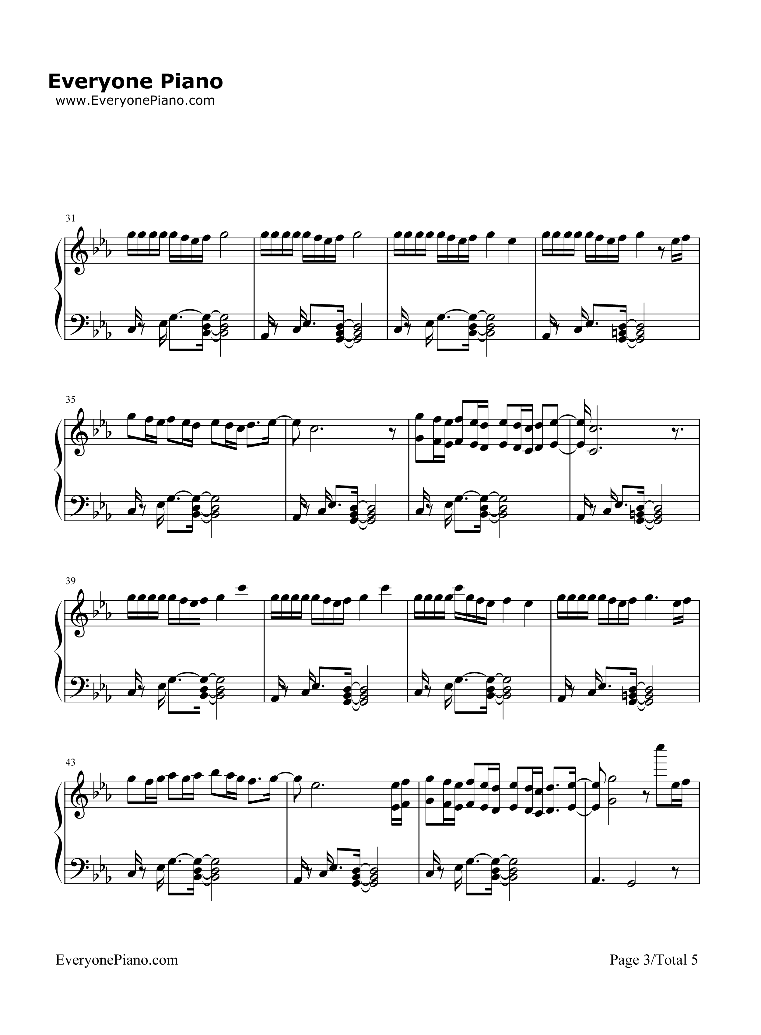 Down钢琴谱_Marian_Hill