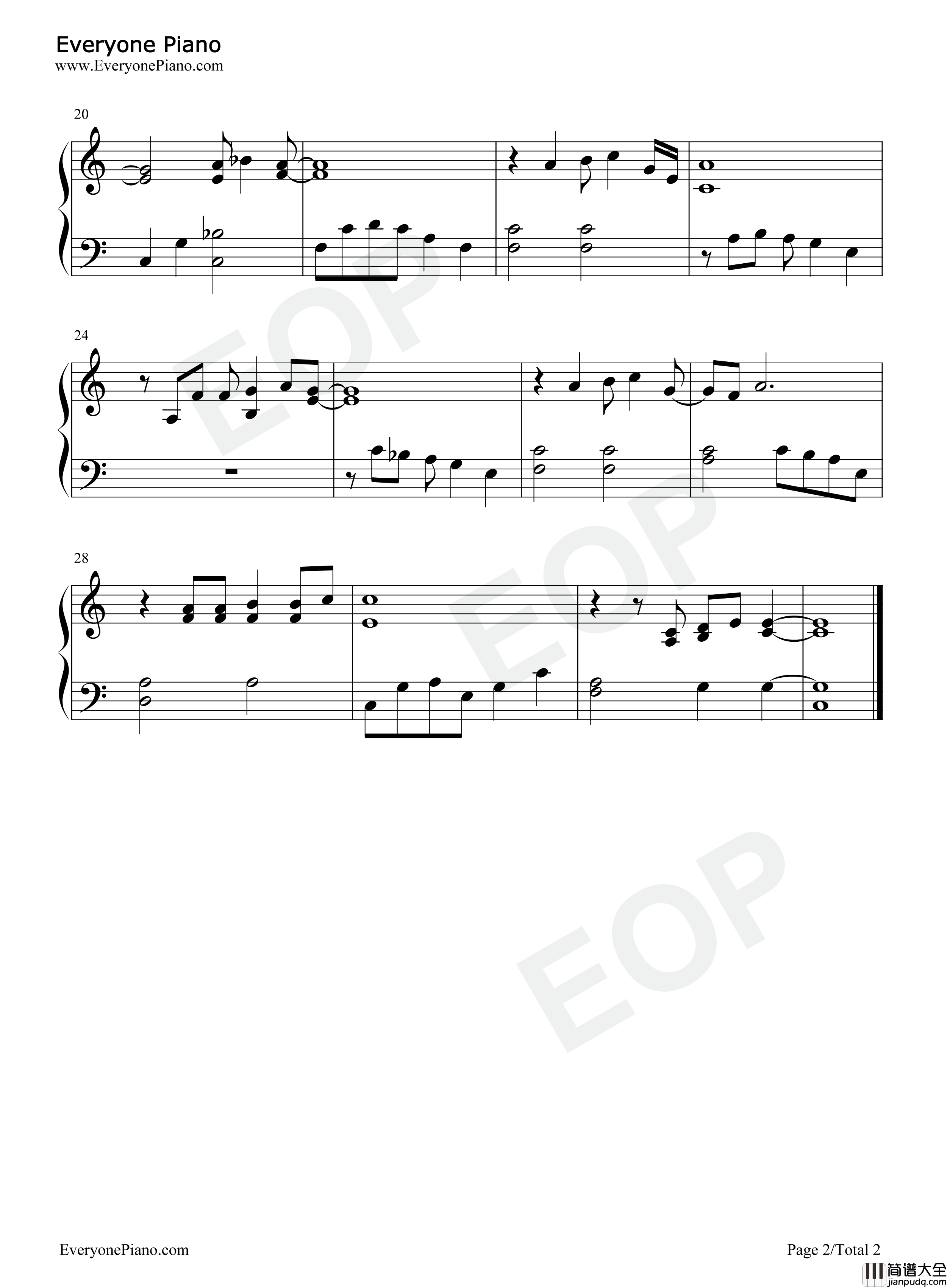 The_Long_and_Winding_Road钢琴谱_The_Beatles