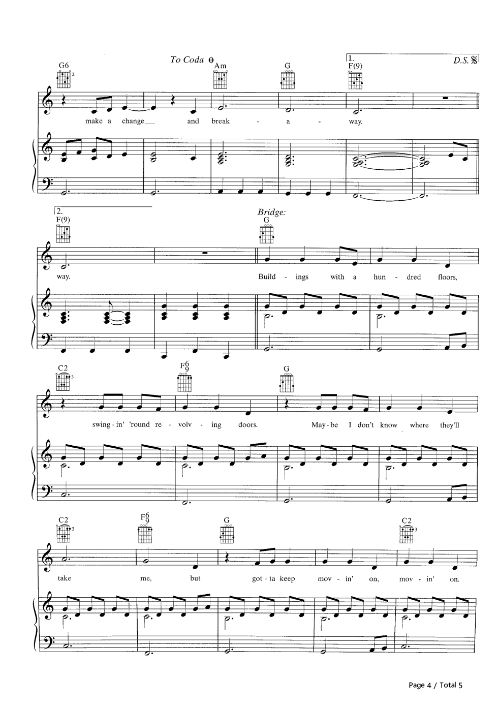 Breakaway钢琴谱_Kelly_Clarkson