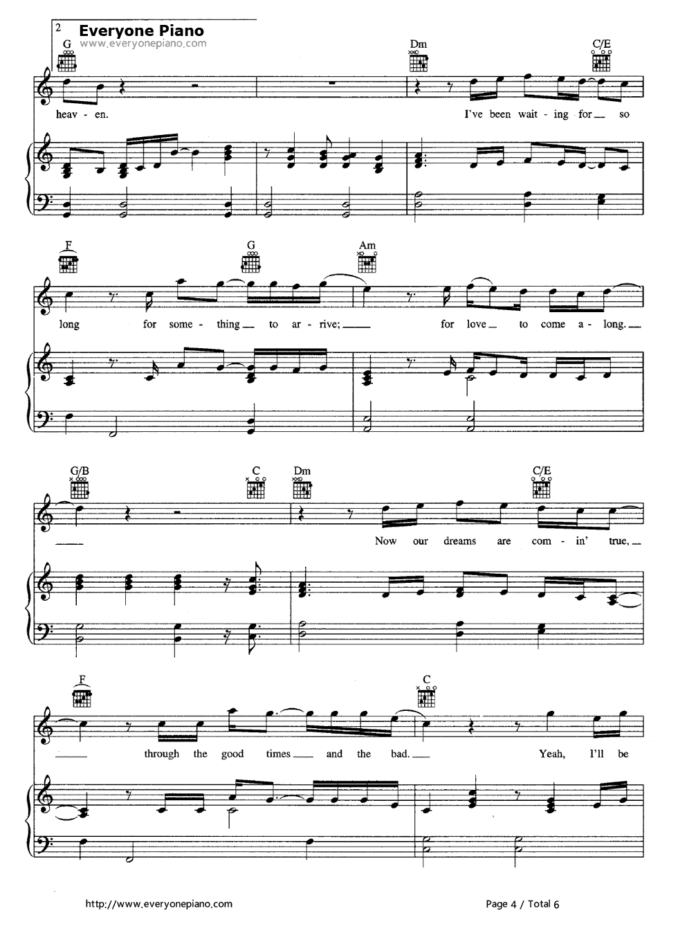 Heaven钢琴谱_Bryan_Adams