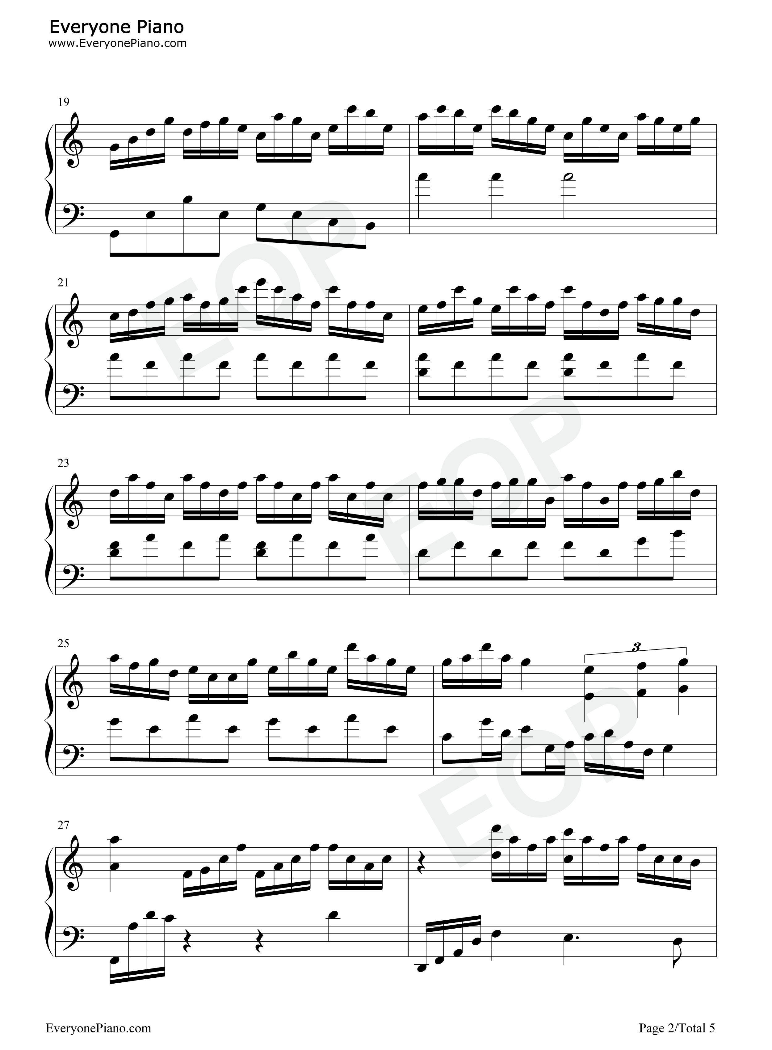 时光倒流钢琴谱_JOHN_BEANY