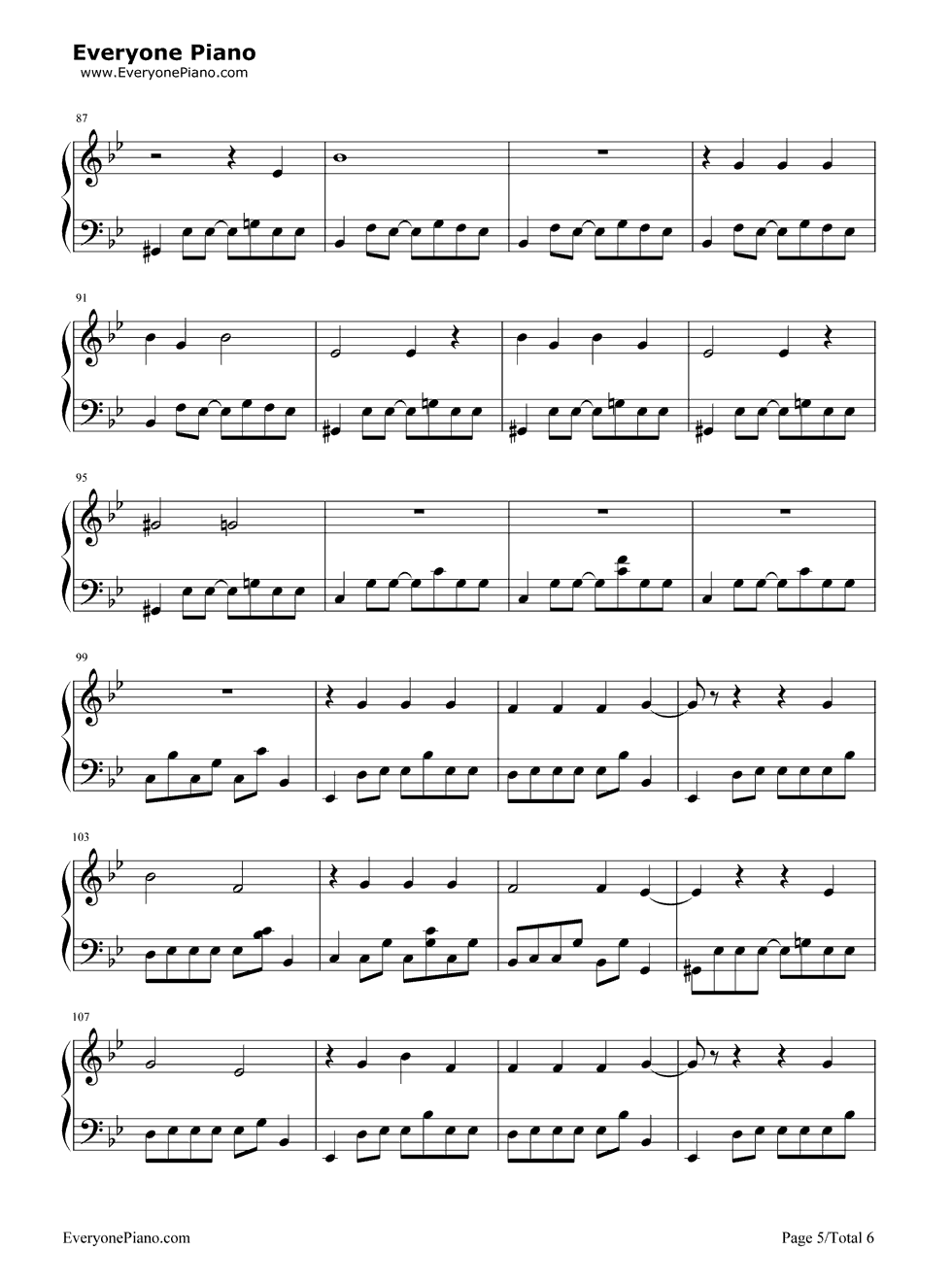 Heartbeats钢琴谱_Jose_Gonzalez