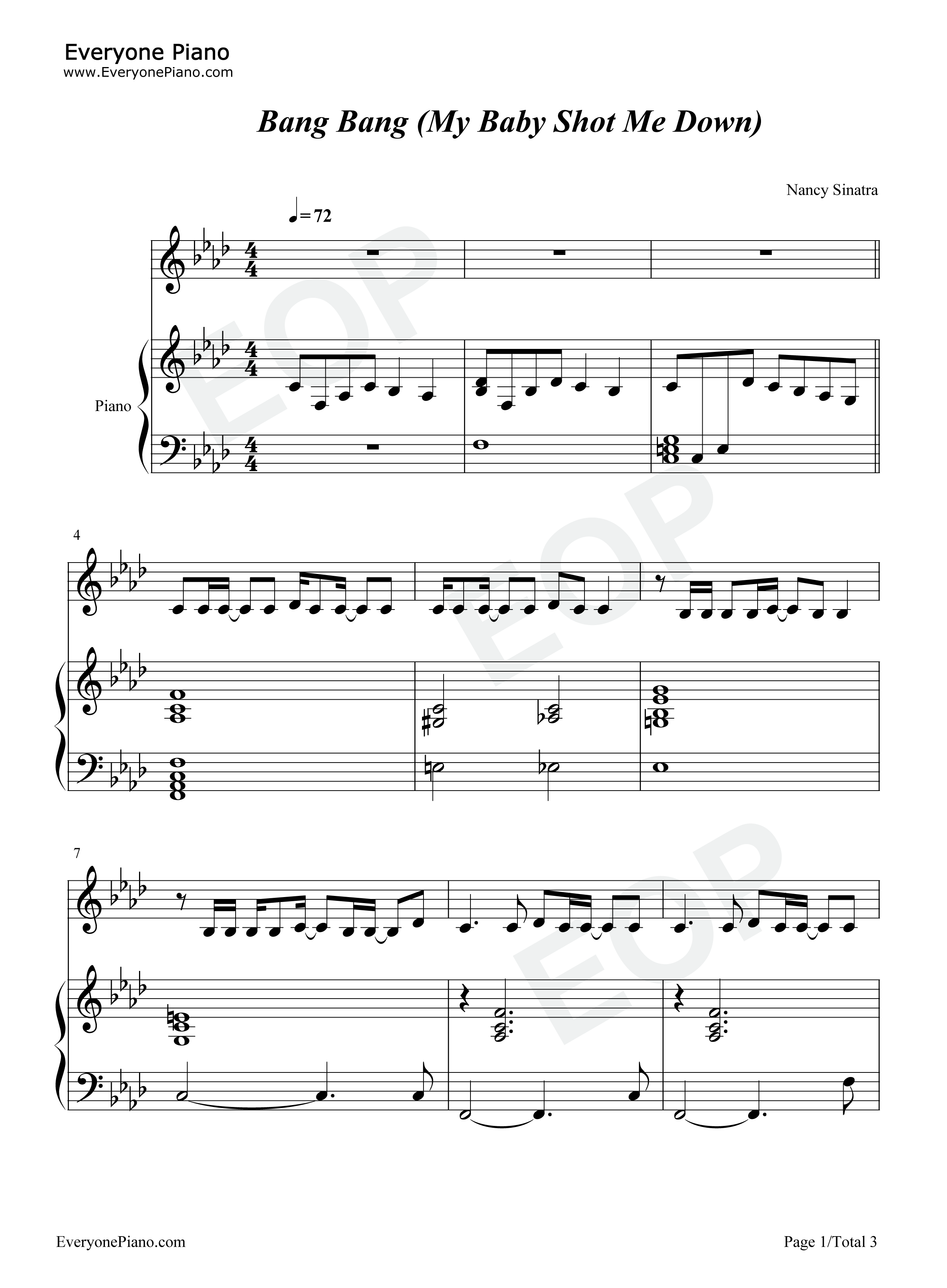 Bang_Bang_(My_Baby_Shot_Me_Down)钢琴谱_Nancy_Sinatra