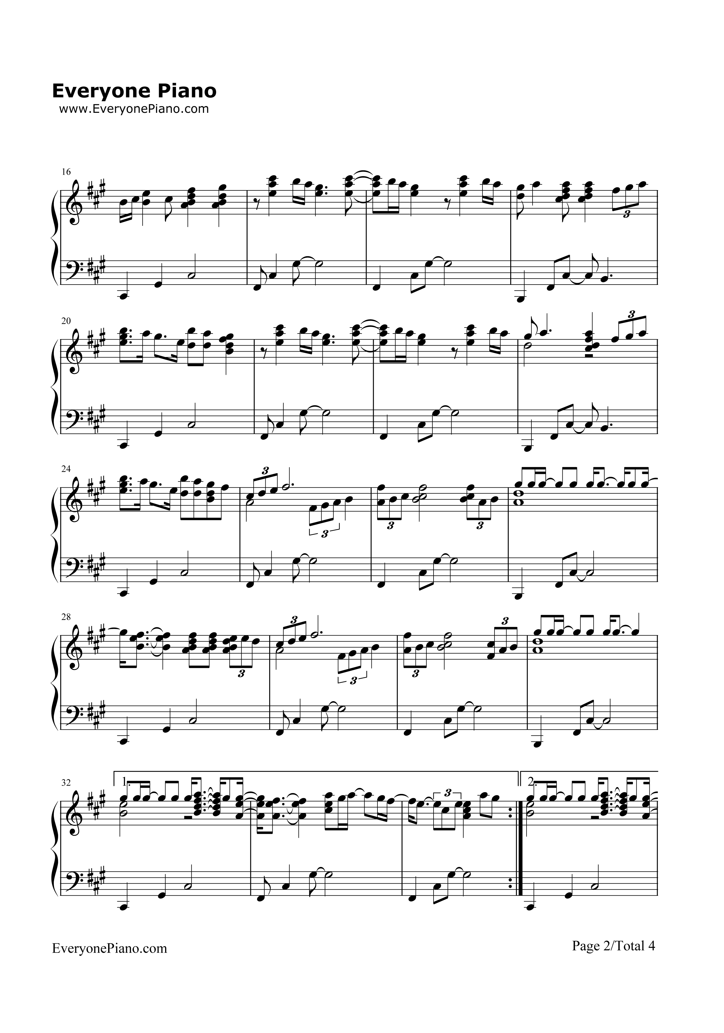 So_Simple钢琴谱_Alicia_Keys