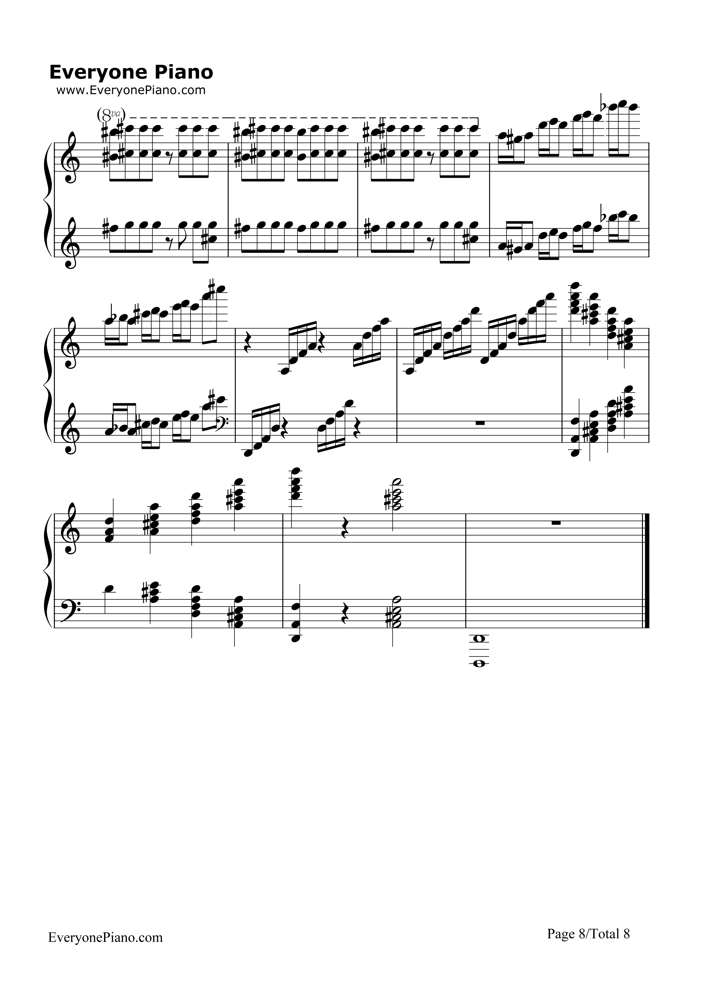 蜂鸟（Kolibre）钢琴谱_马克西姆_Maksim