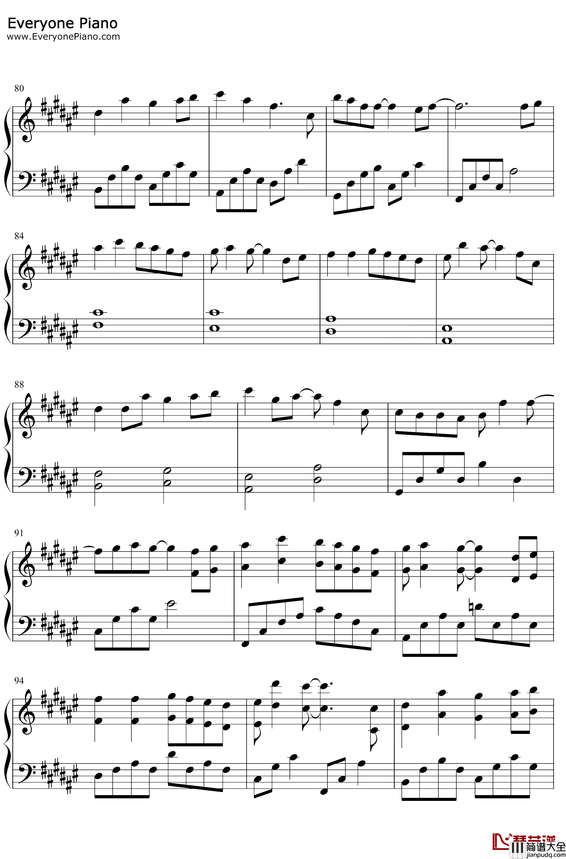 时光与你都很甜钢琴谱_吕小雨孙泽源_时光与你都很甜同名宣传曲