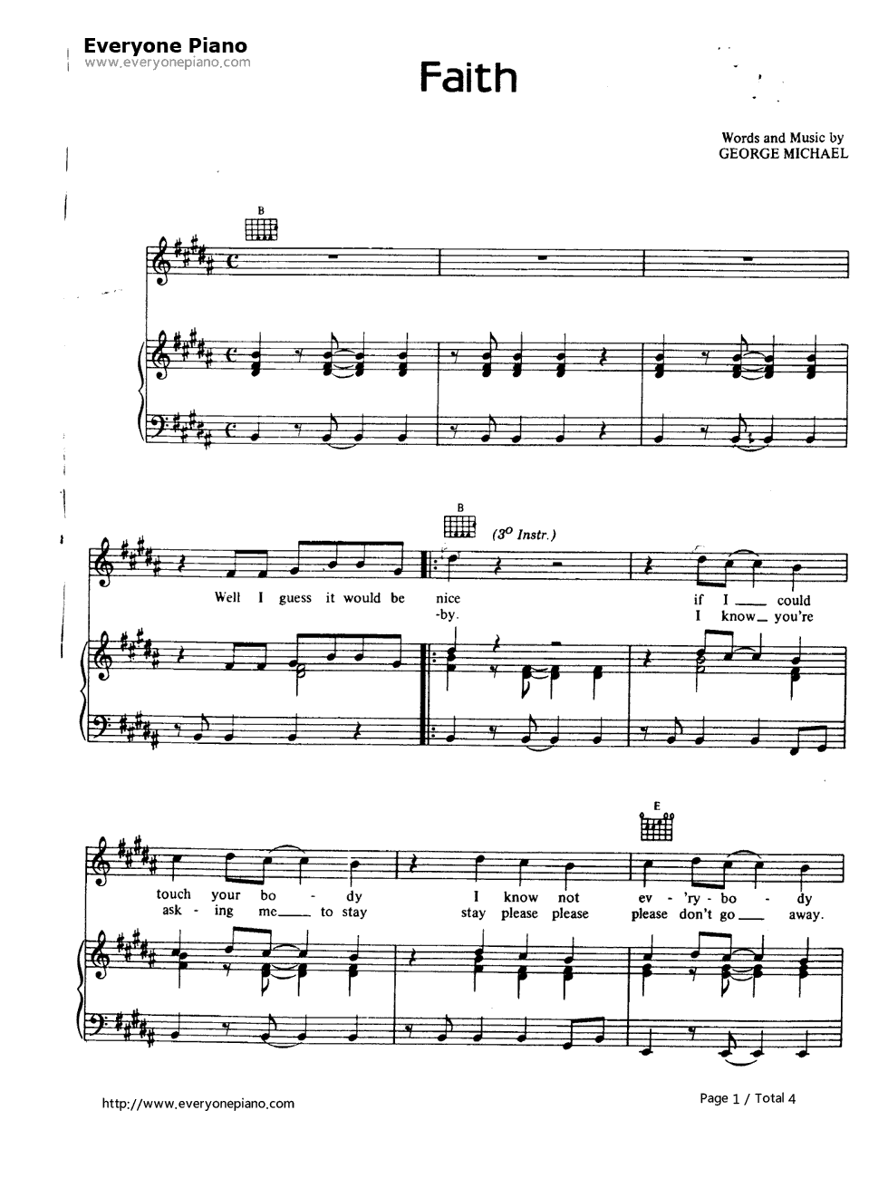 Faith钢琴谱_George_Michael___乔治·迈克尔