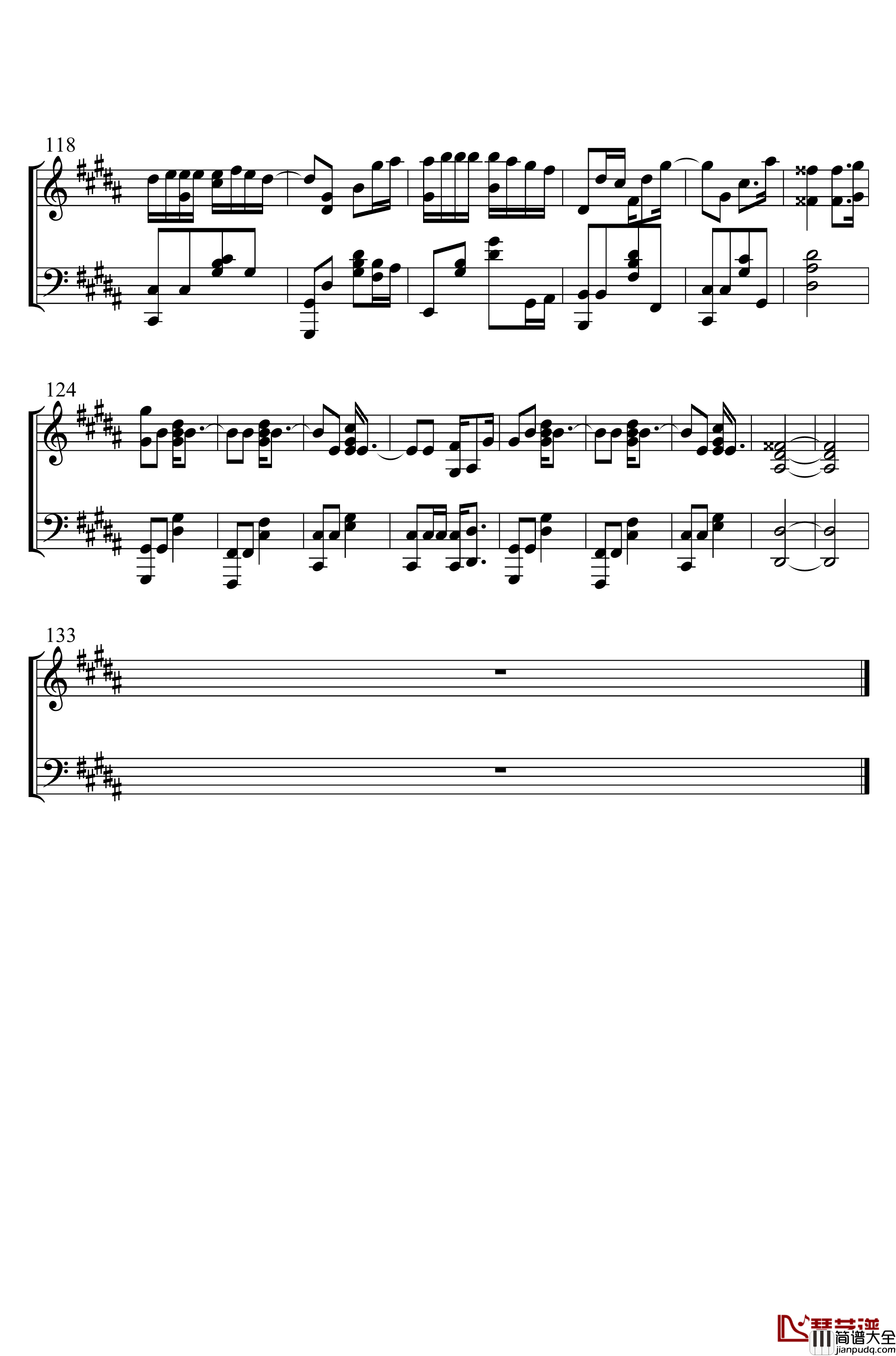Done_For_Me钢琴谱_德鲁纳酒店插曲