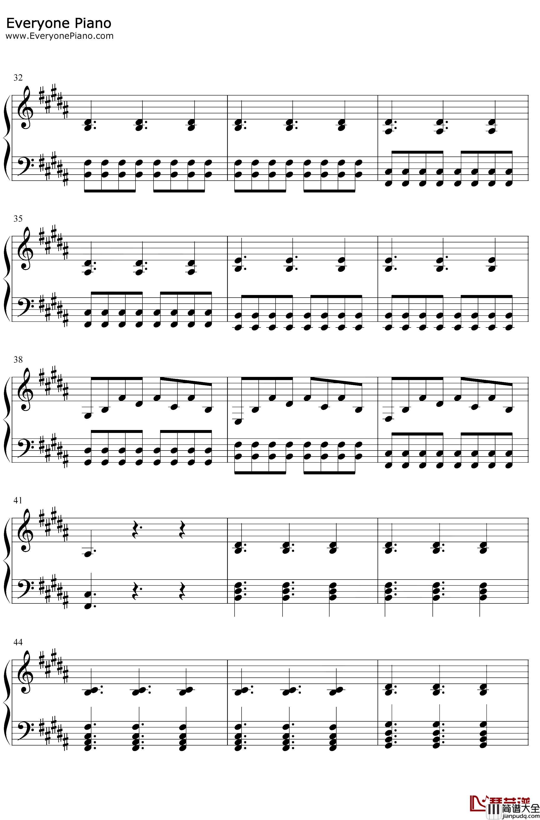 Hold_Me_While_You_Wait钢琴谱_Lewis_Capaldi