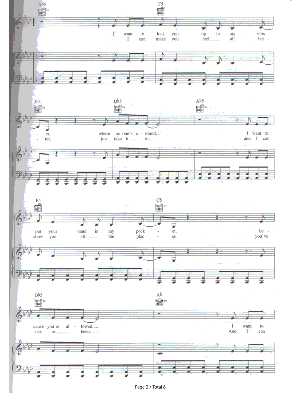 Hot钢琴谱_Avril_Lavigne