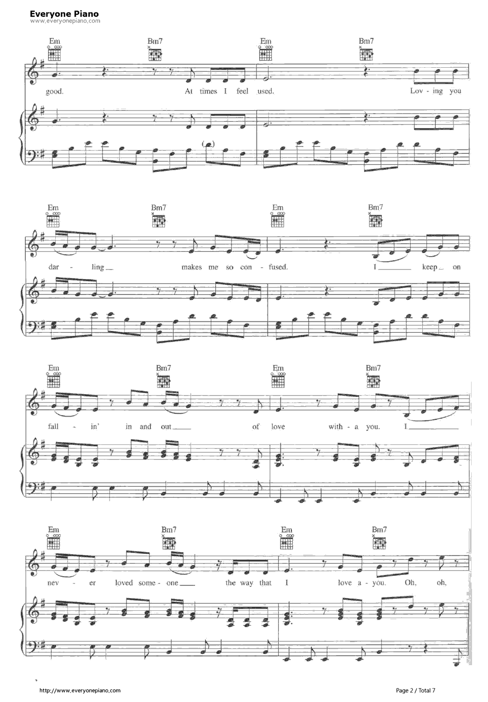 Fallin'钢琴谱_Alicia_Keys