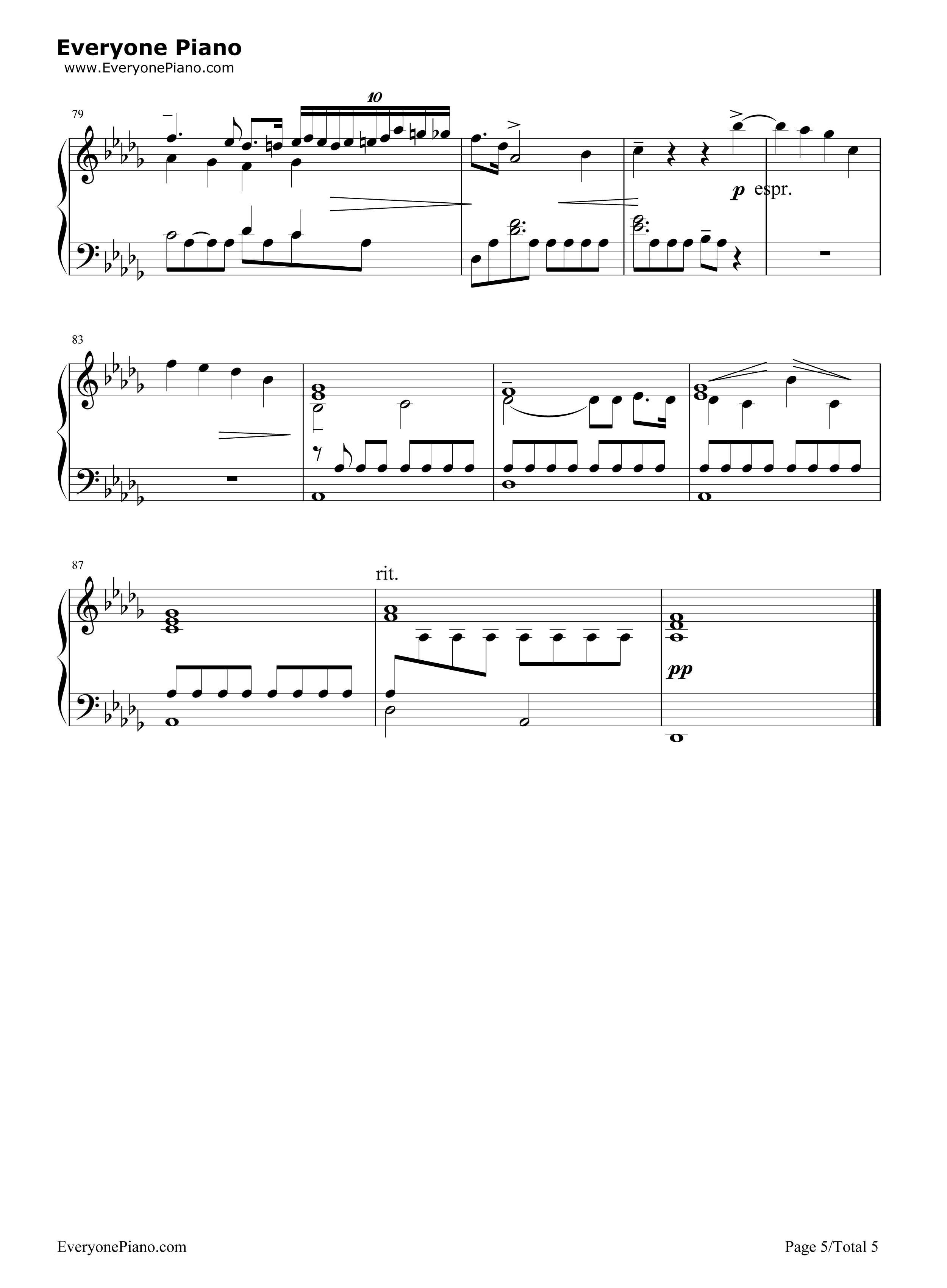 雨滴前奏曲钢琴谱_肖邦