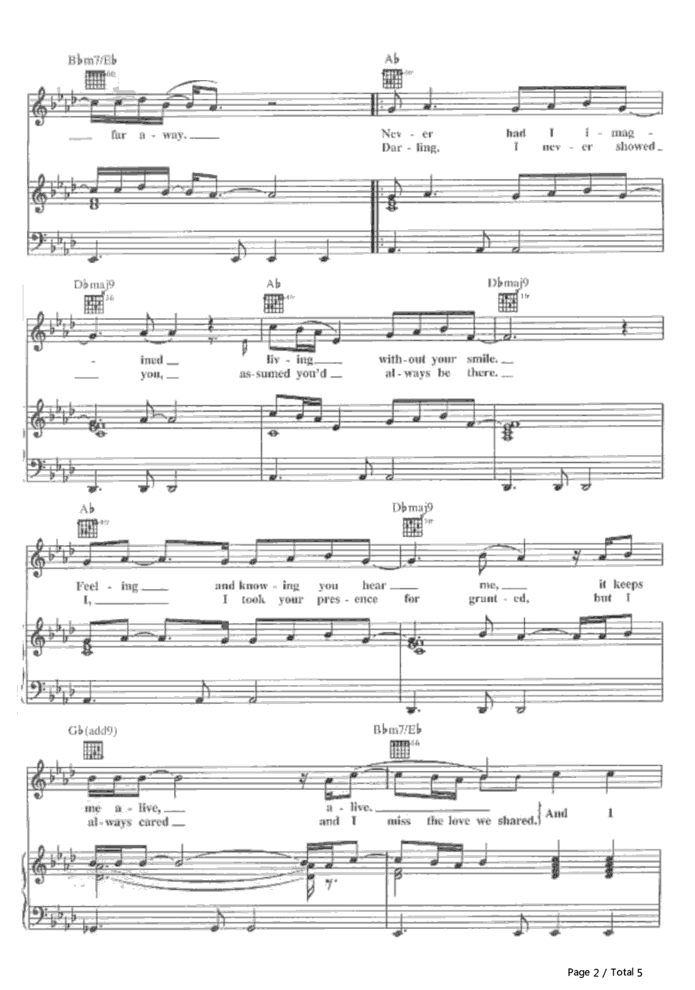 One_Sweet_Day钢琴谱_Mariah_Carey