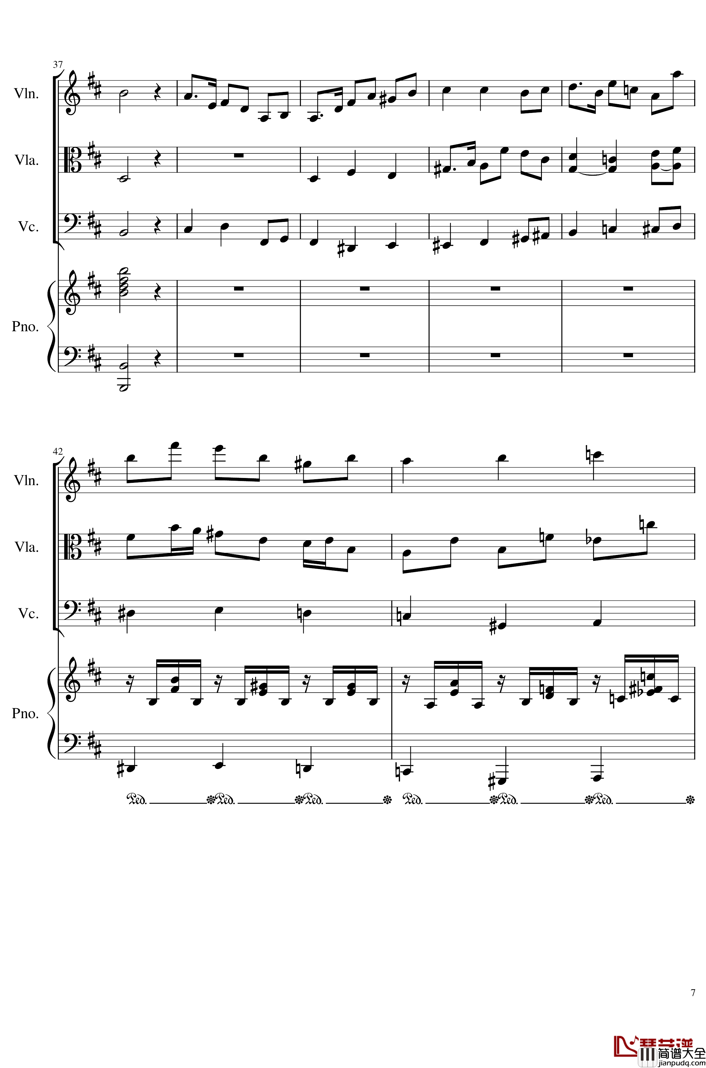 Autumn_Song_Op.111b钢琴谱_一个球