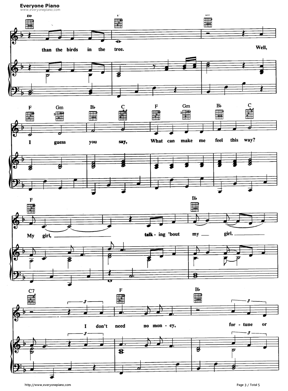 My_Girl钢琴谱_The_Temptations