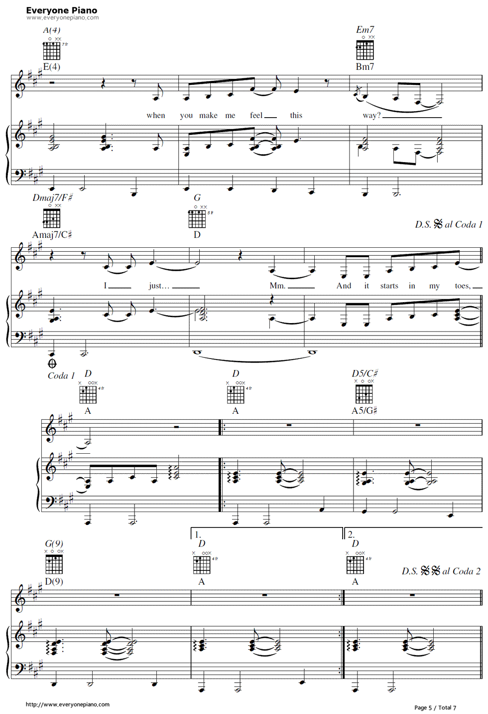 Bubbly_钢琴谱_Colbie_Caillat