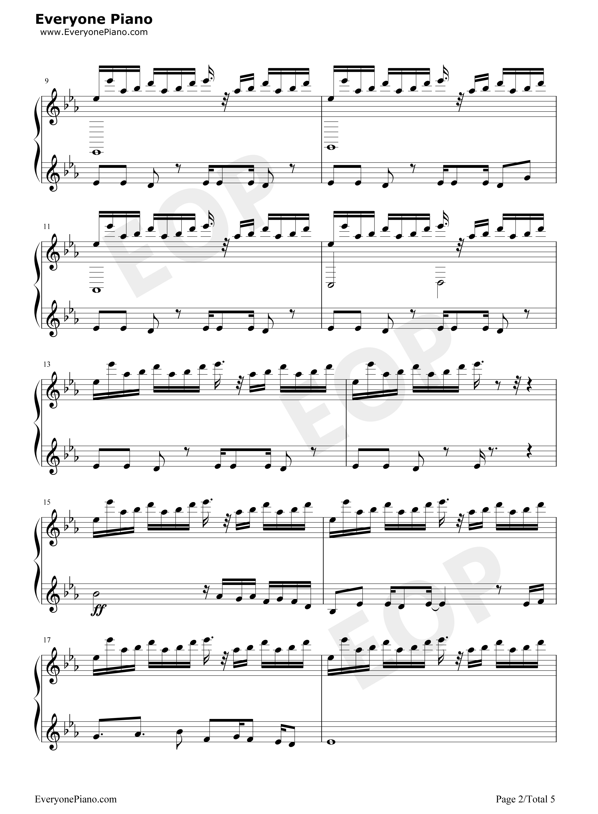 僵尸王博士的复仇主题曲钢琴谱_Plants_vs._Zombies