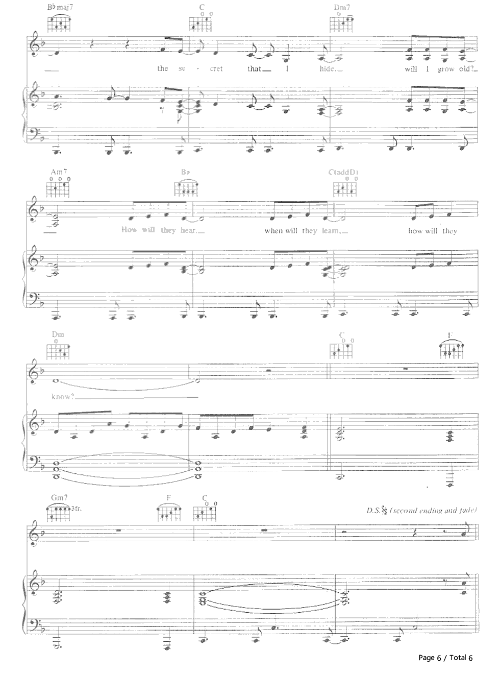 Live_to_Tell钢琴谱_Madonna