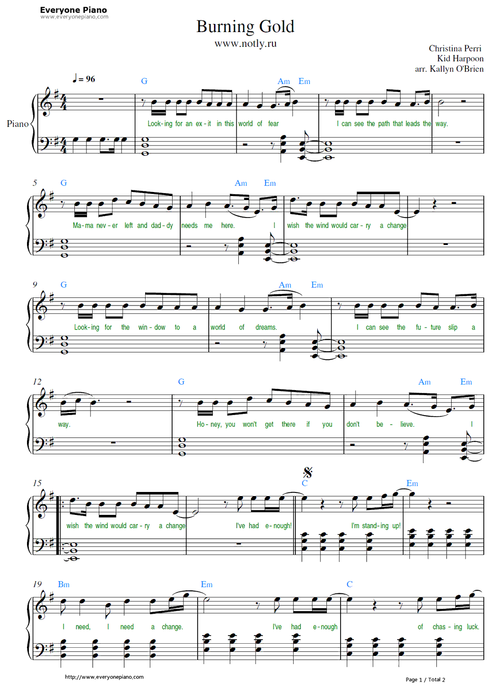 Burning_Gold钢琴谱_Christina_Perri