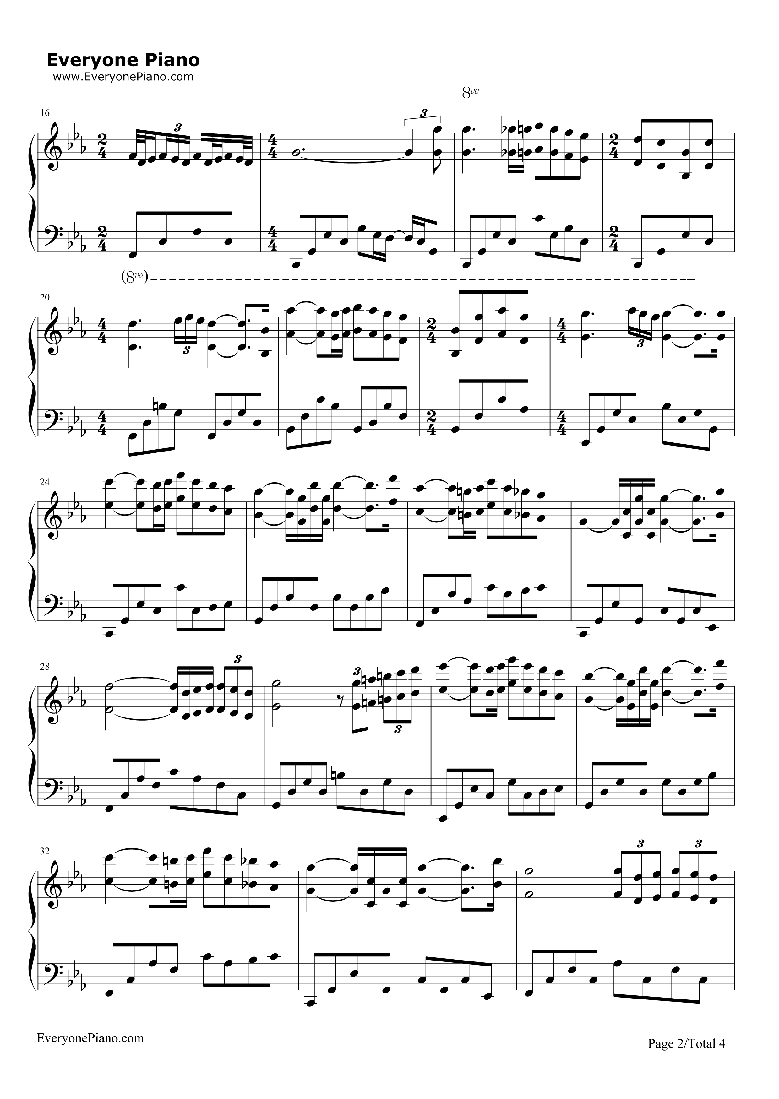 爱的协奏曲钢琴谱_理查德.克莱德曼